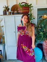 Plus Size-Hand Embroidered Dress