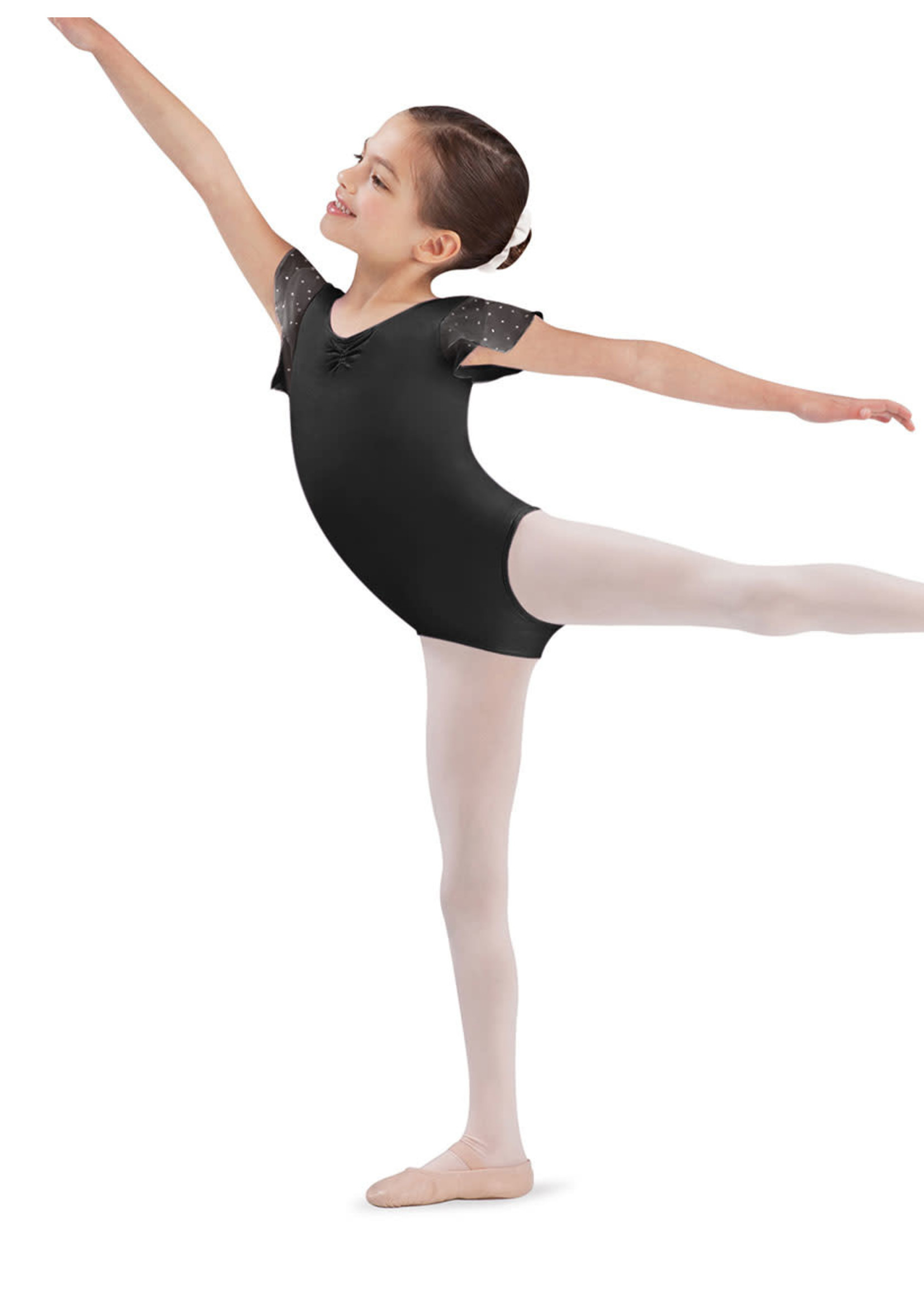 Bloch Bloch Georgette Flutter Sleeve Sequin Leotard