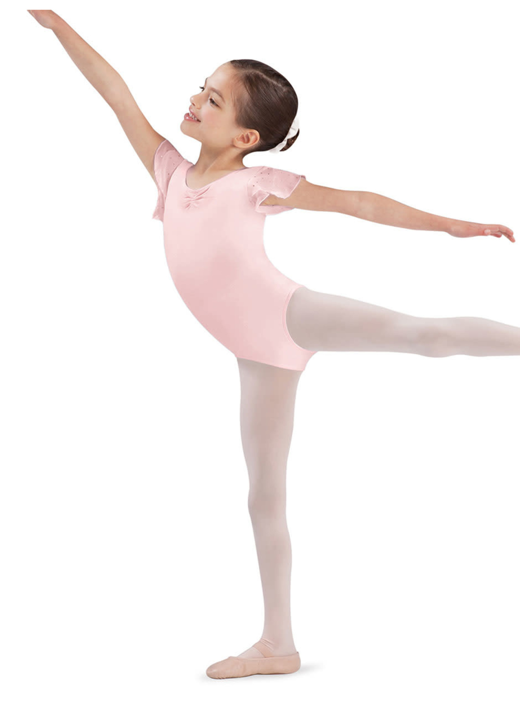 Bloch Bloch Georgette Flutter Sleeve Sequin Leotard