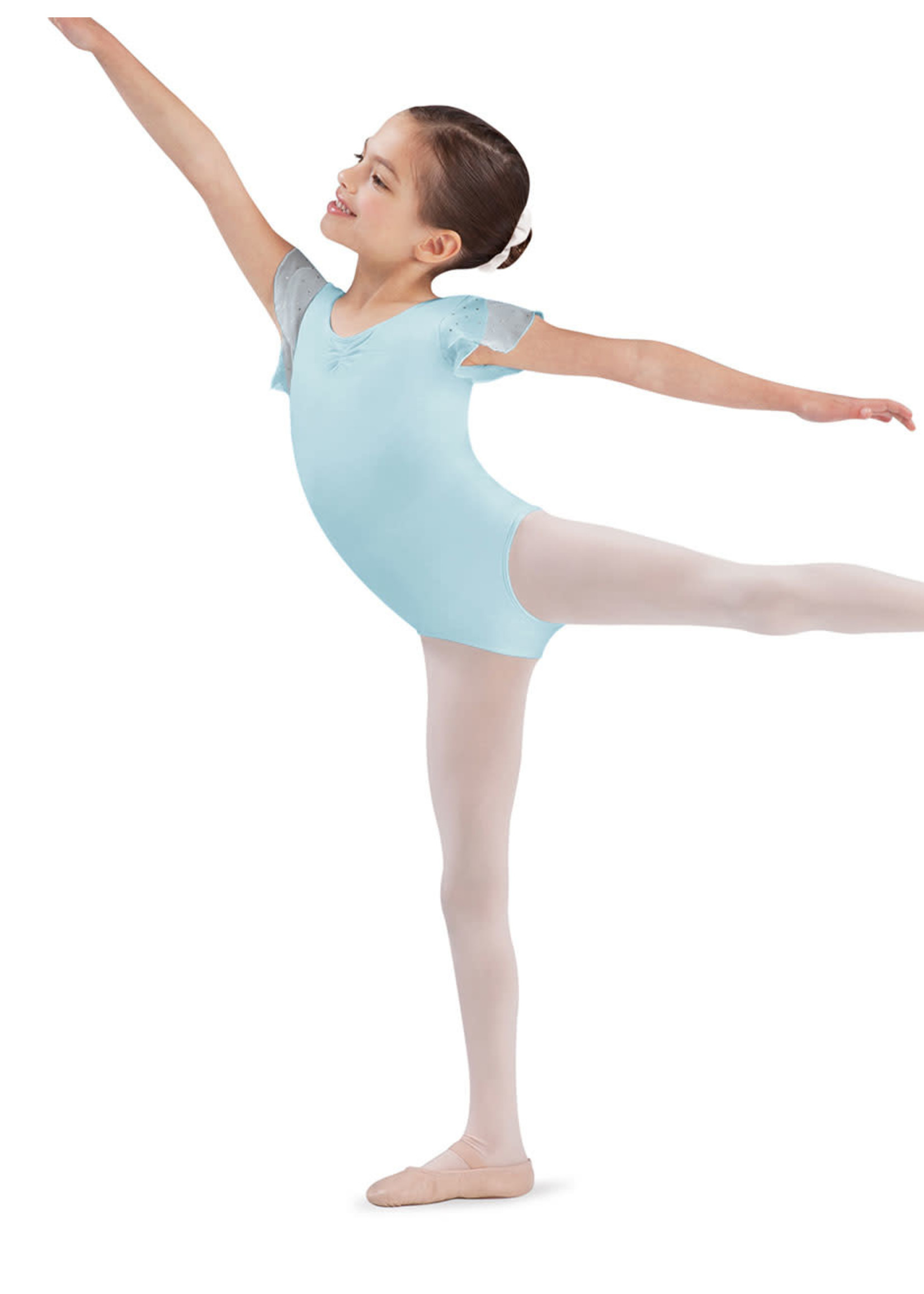 Bloch Bloch Georgette Flutter Sleeve Sequin Leotard