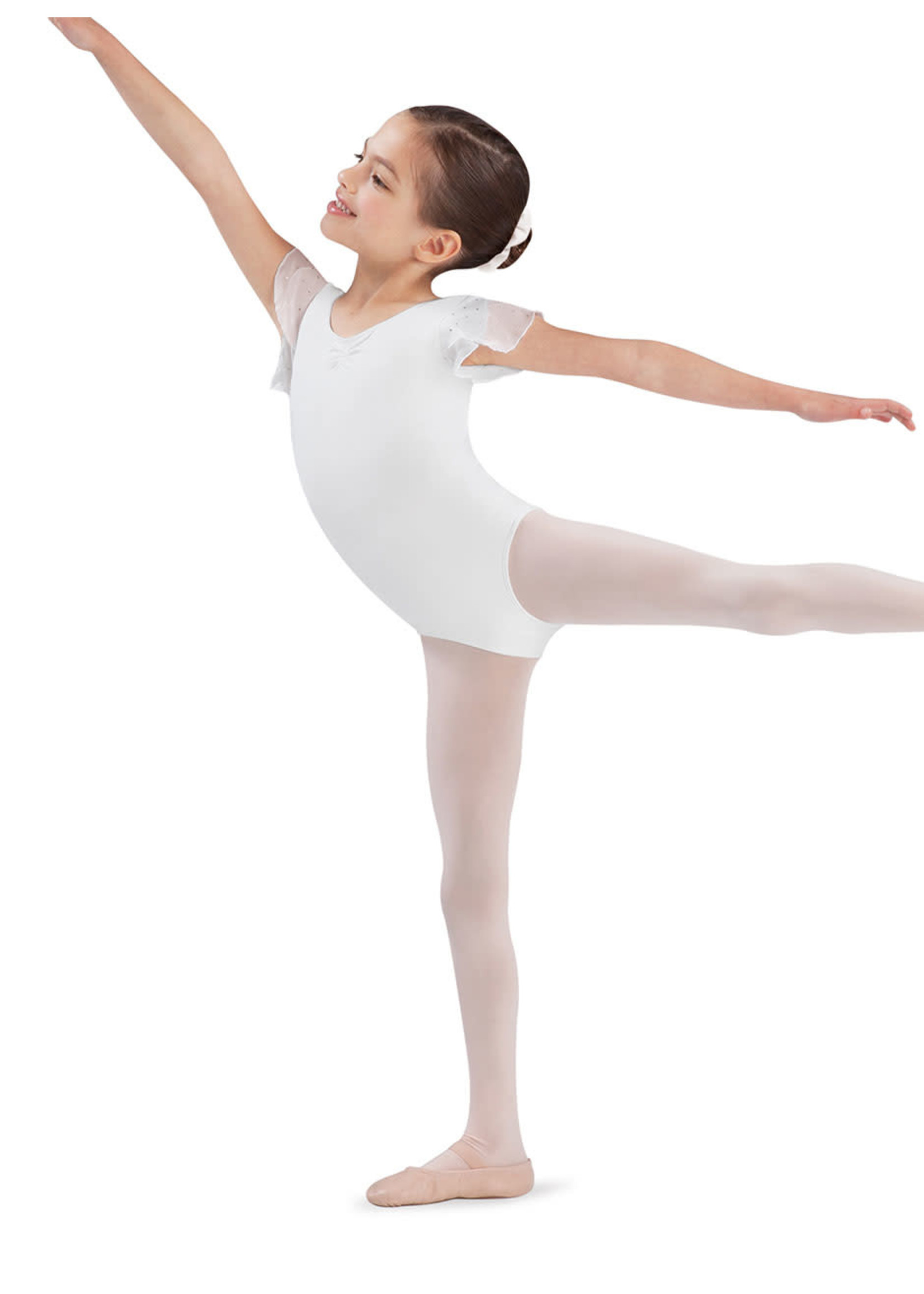 Bloch Bloch Georgette Flutter Sleeve Sequin Leotard