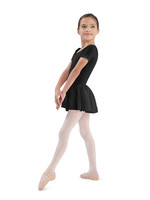 Bloch Short Slv Leo w/chiffon skirt