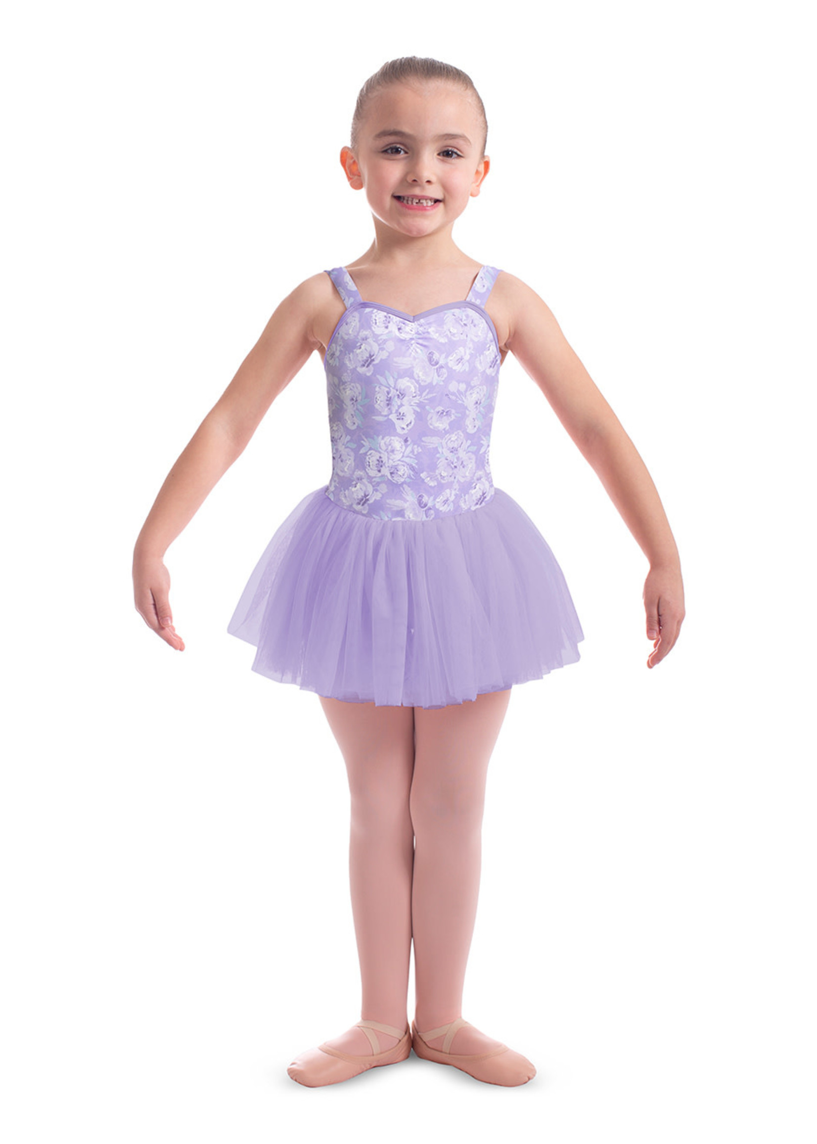 Mirella Mirella Floral Printed Tank Tutu Leotard