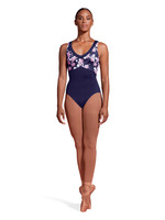 Mirella Floral Printed V-Neck Tank Leotard