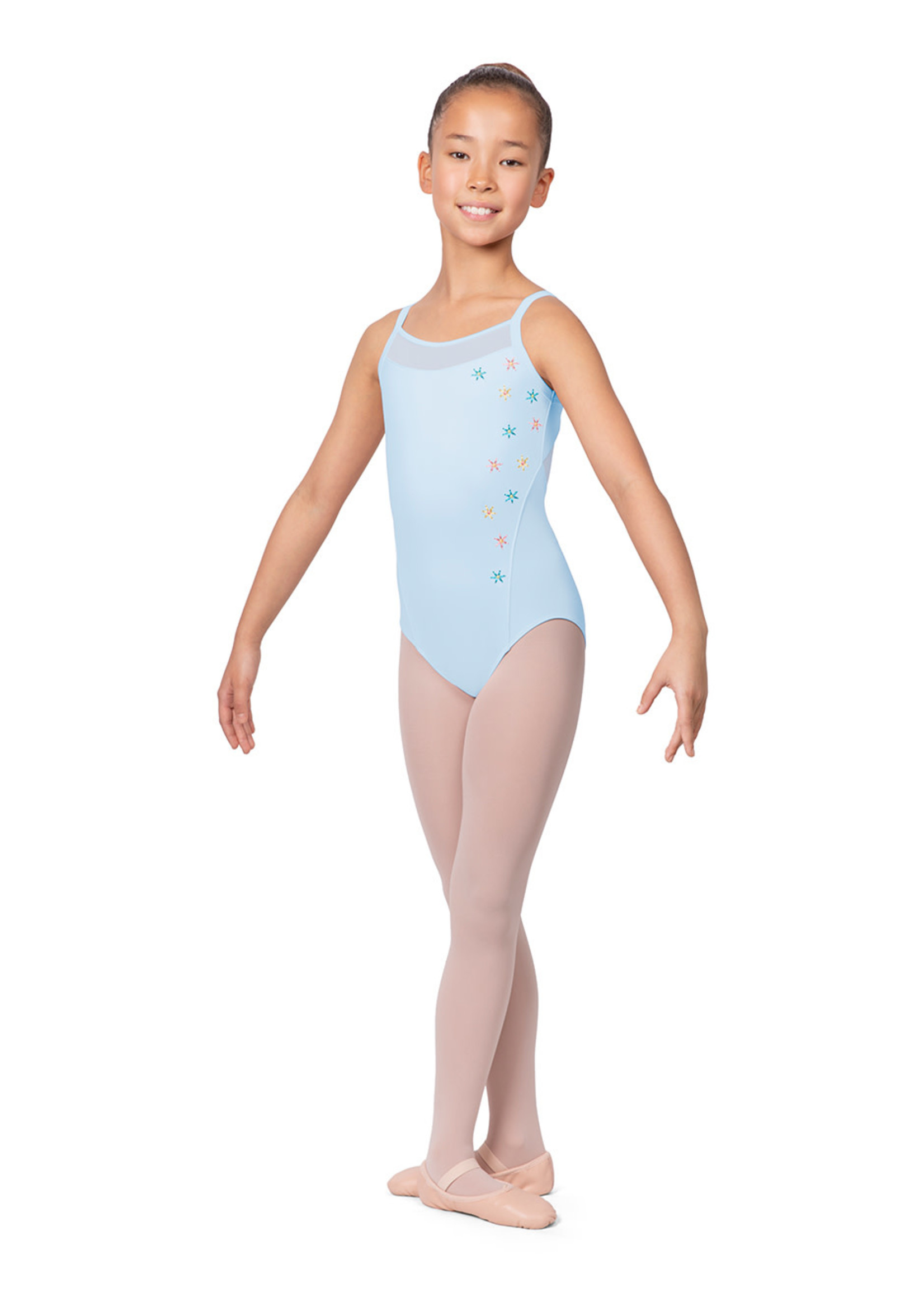 Bloch Bloch Flower Embellished Open Back Cami Leotard