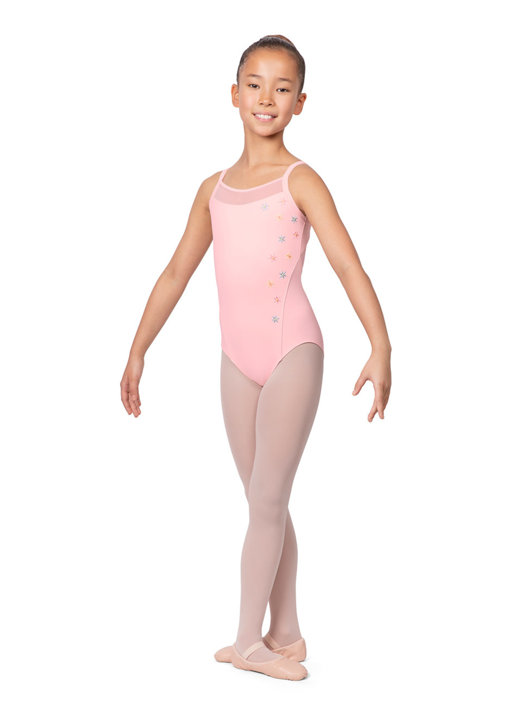 Bloch Bloch Flower Embellished Open Back Cami Leotard