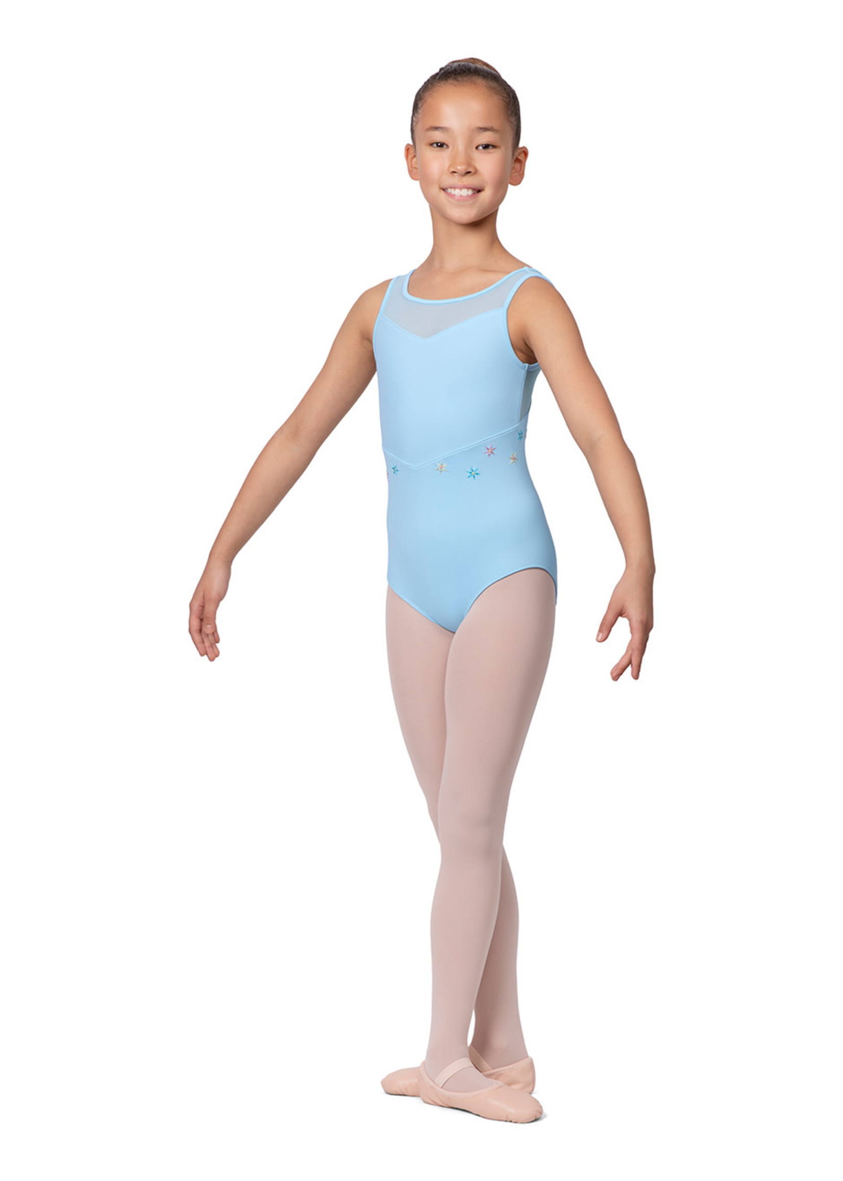 Bloch Bloch Scoop Neck Mesh Flower Tank Leotard