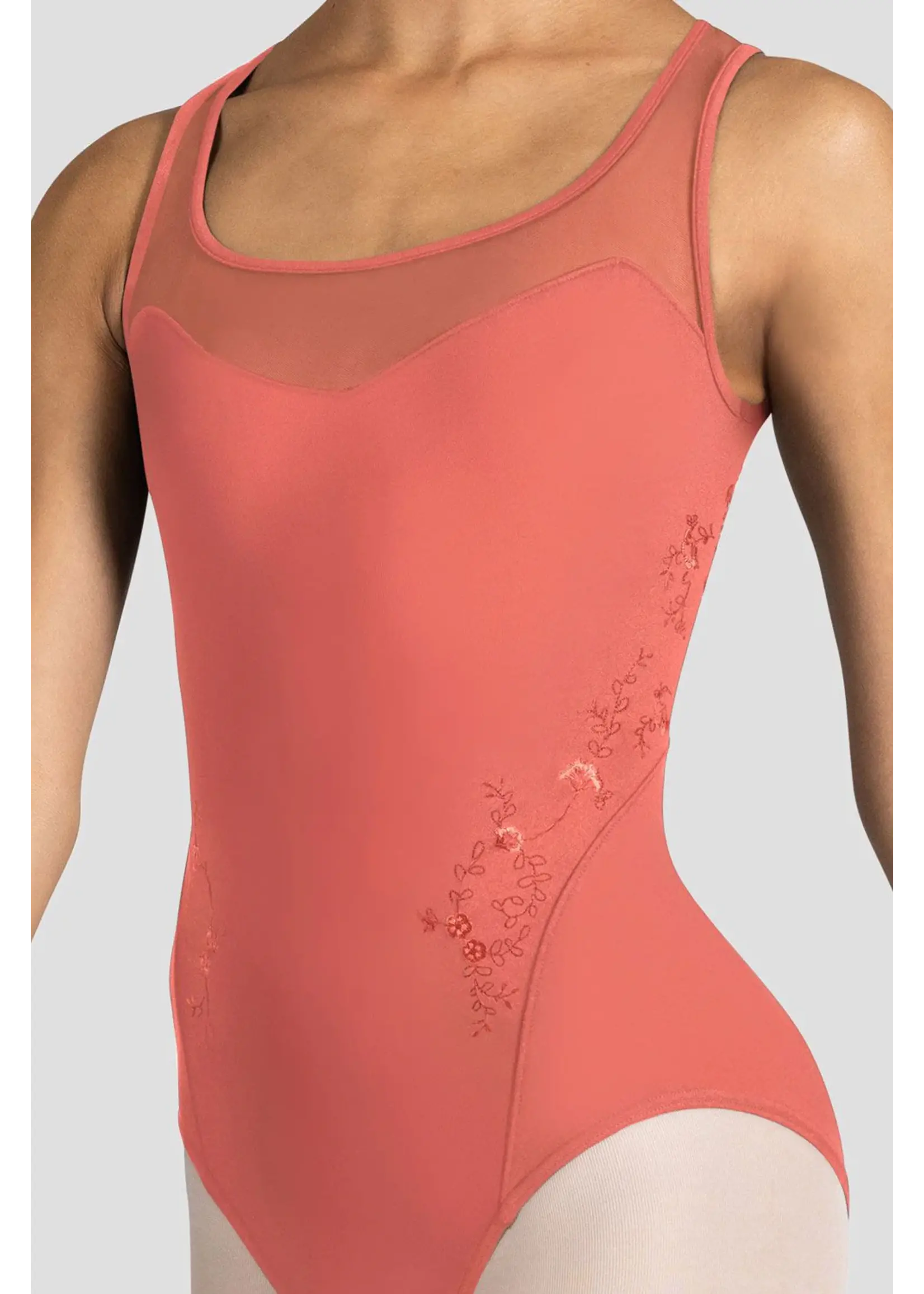 Bloch Square Neck Mesh Back Tank Leo