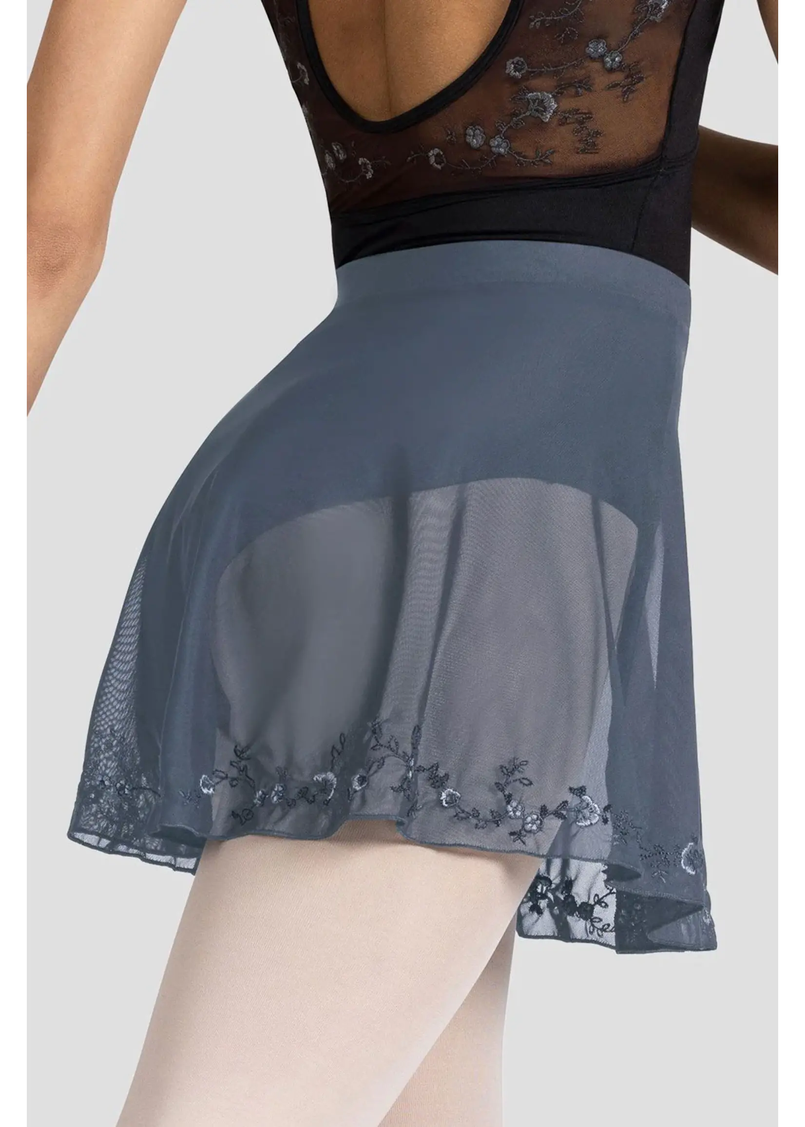 Bloch Embroidered Mesh Skirt - Adult