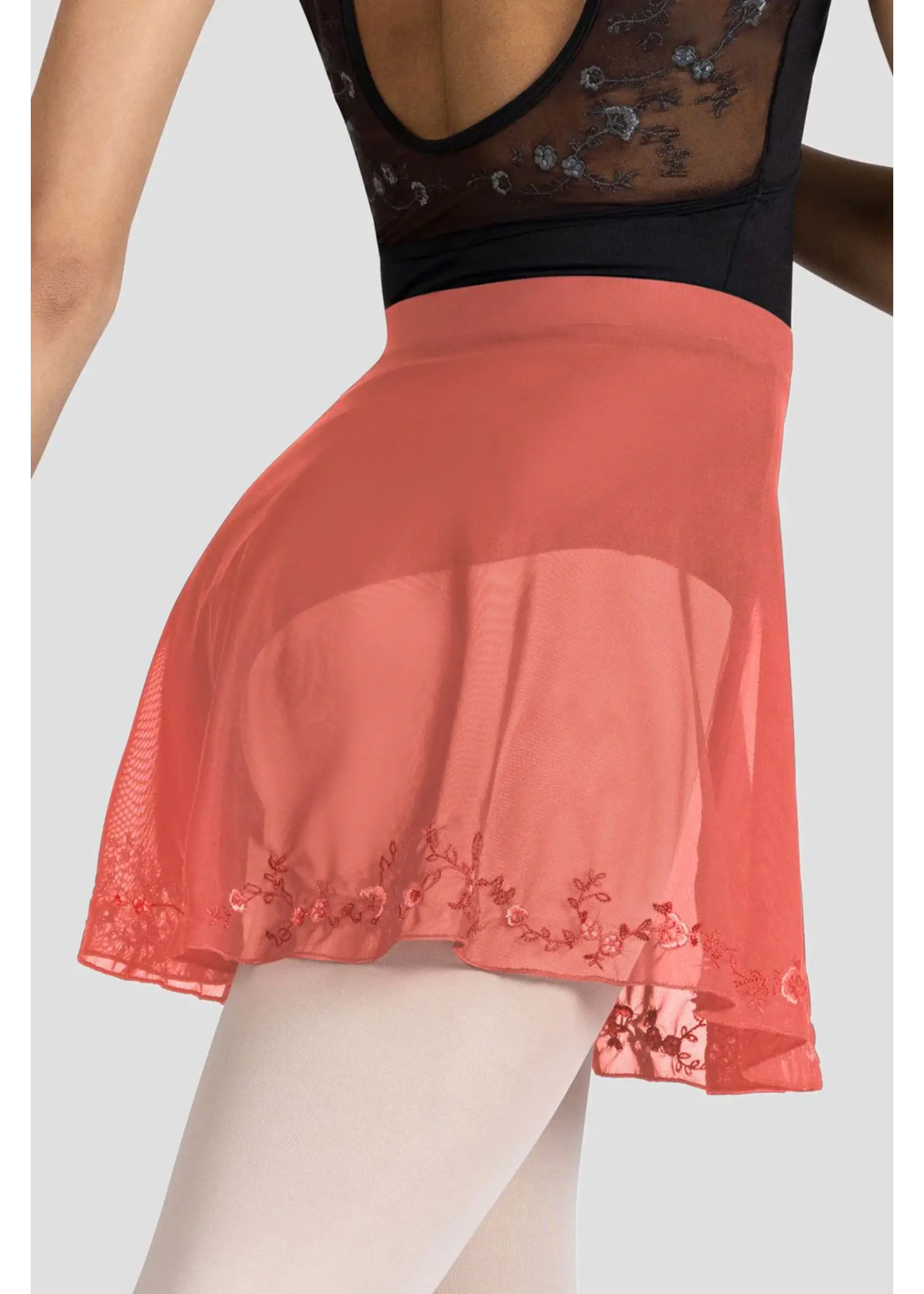 Bloch Embroidered Mesh Skirt - Adult