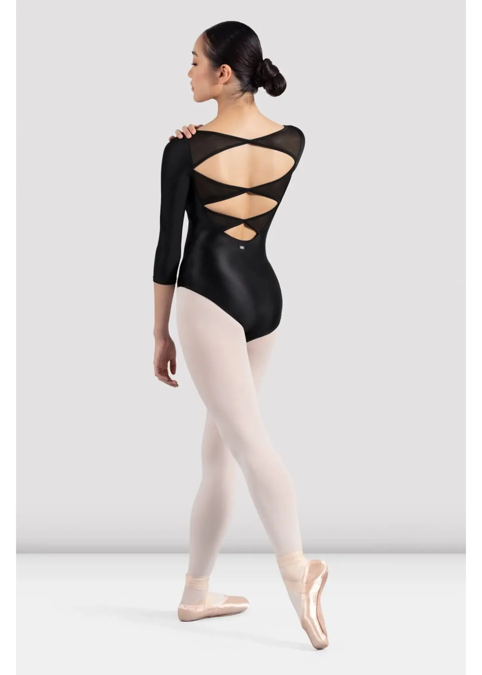 Mirella V Neckline Open Back 3/4 Sleeve Leo