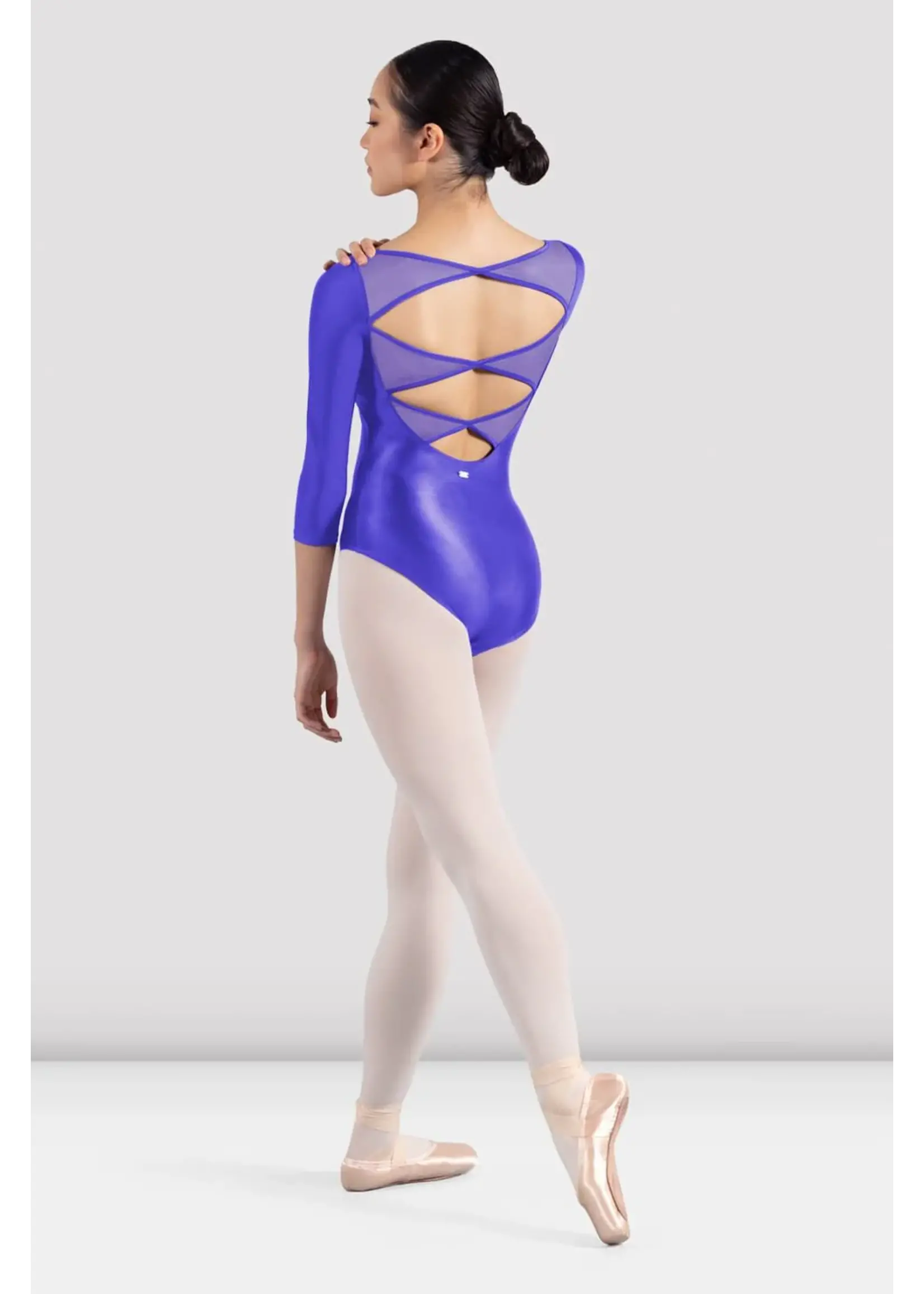 Mirella V Neckline Open Back 3/4 Sleeve Leo