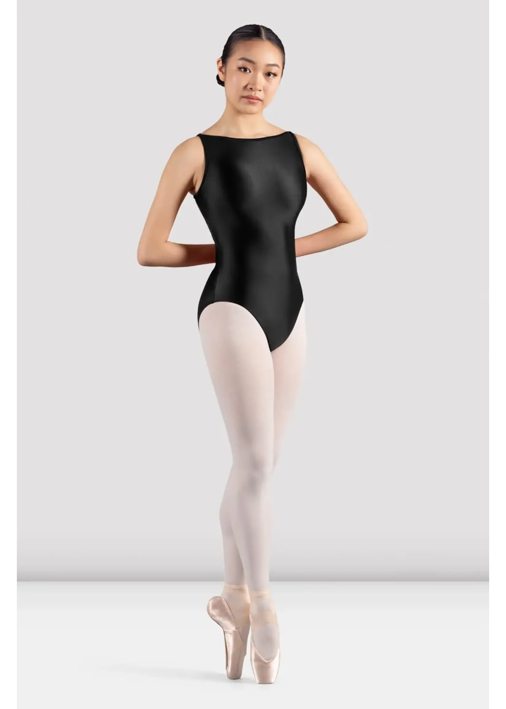 Mirella Boat Neck Mesh Back Tank Leo