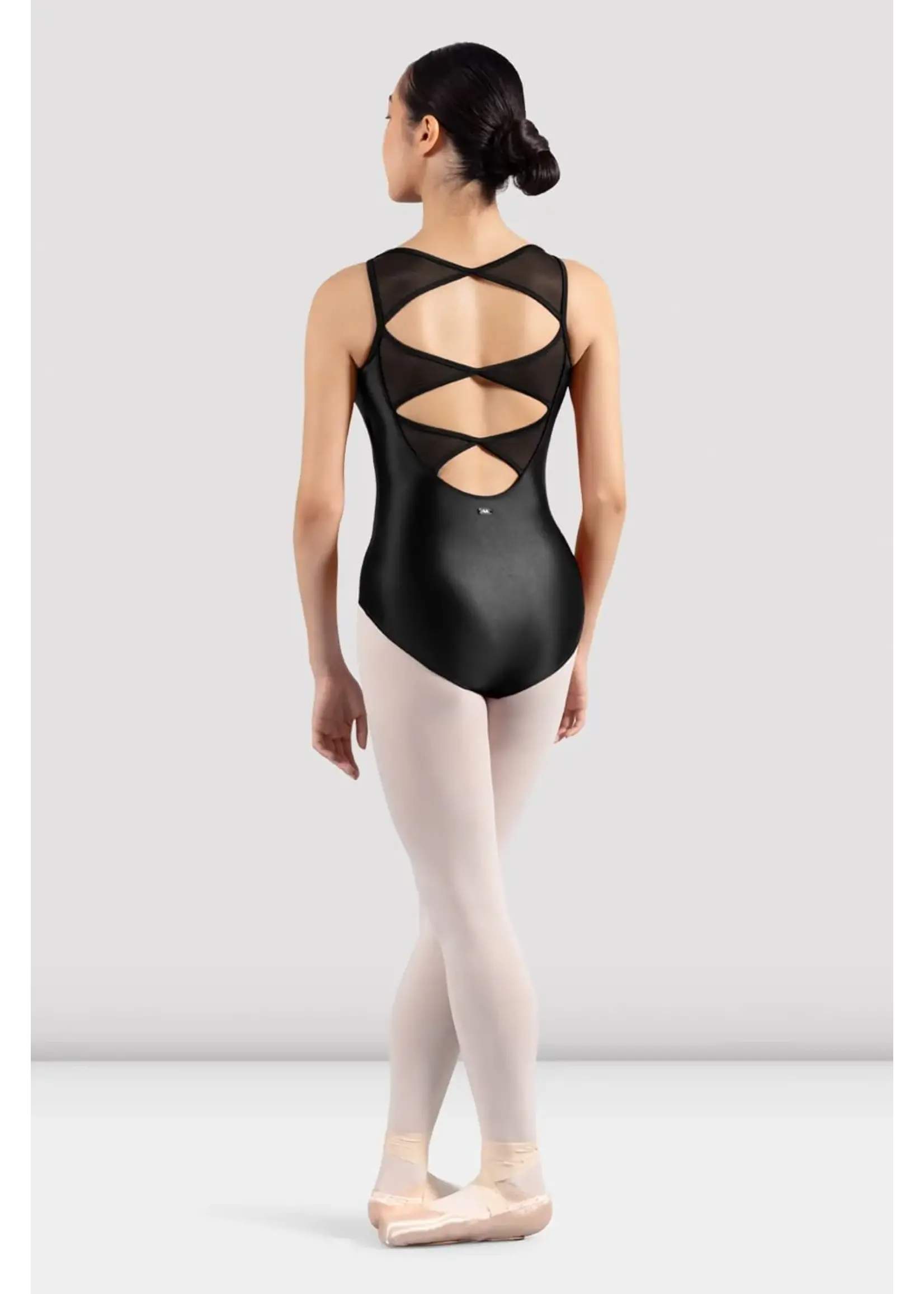 Mirella Boat Neck Mesh Back Tank Leo