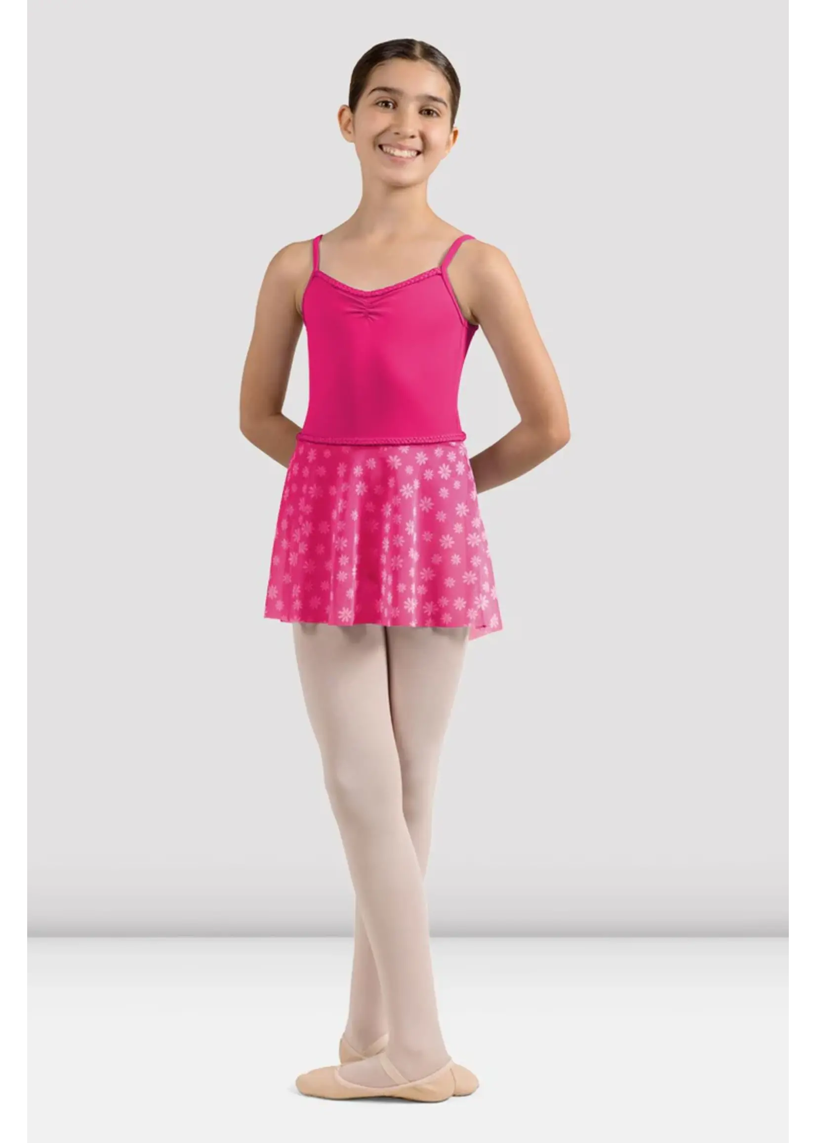 Mirella Print Mesh Skirt with Braid