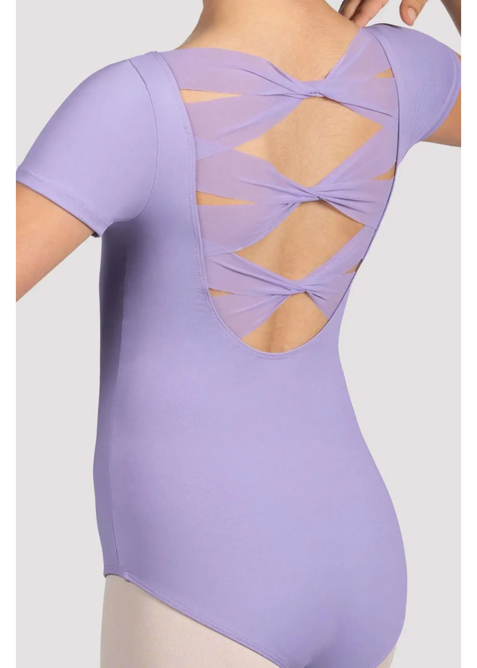 Mirella Boat Neck Mesh Back Cap Sleeve Leo