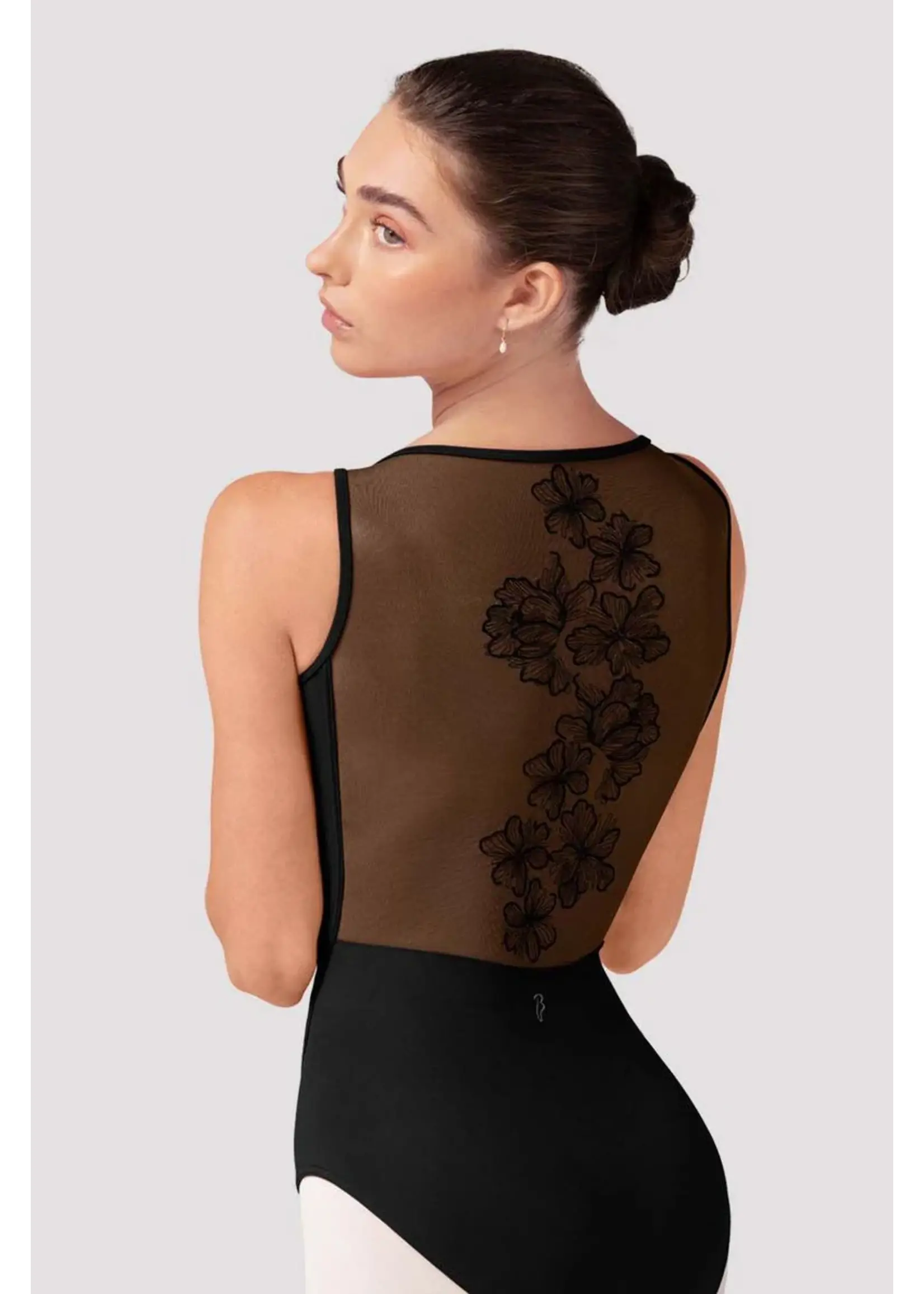 Bloch Embroidered Boat Neck Leotard
