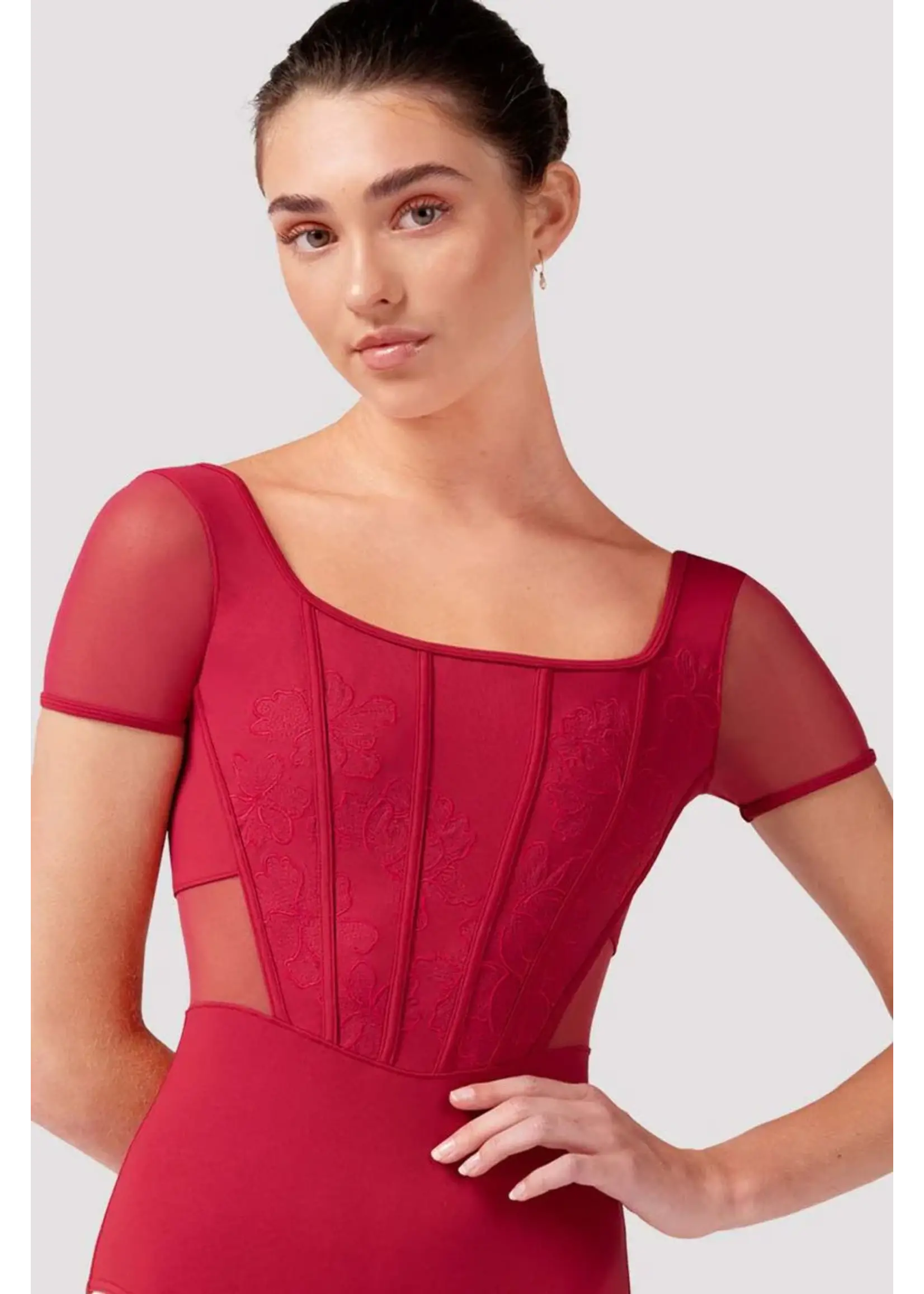 Bloch Embroidered Cap Sleeve Leotard