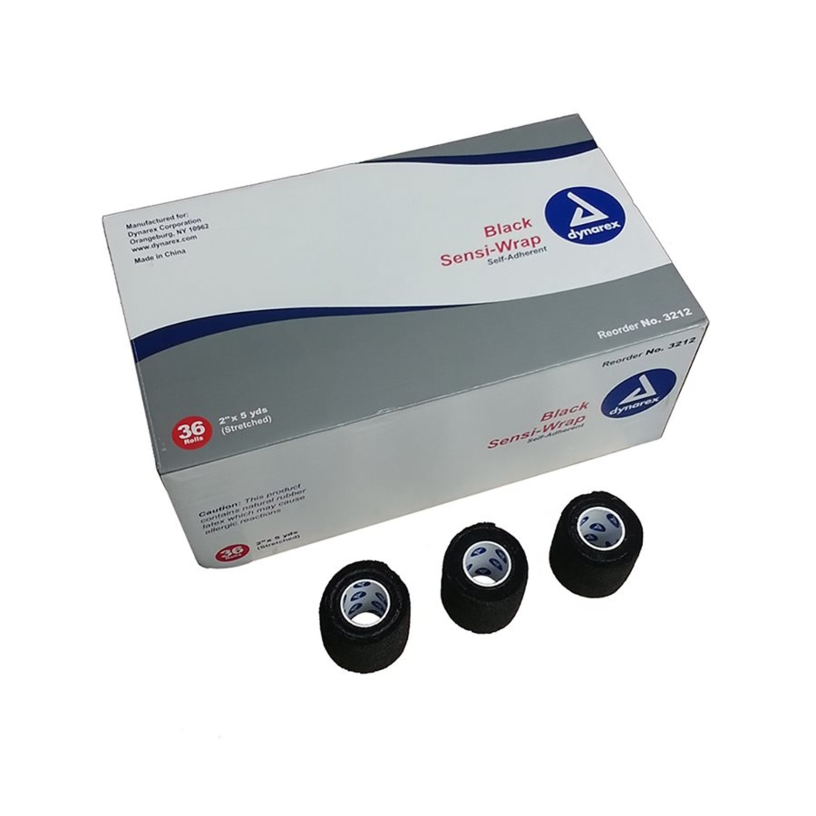 DYNAREX COHESIVE BANDAGES 2" x 5 Yds Case of 36 - BLACK