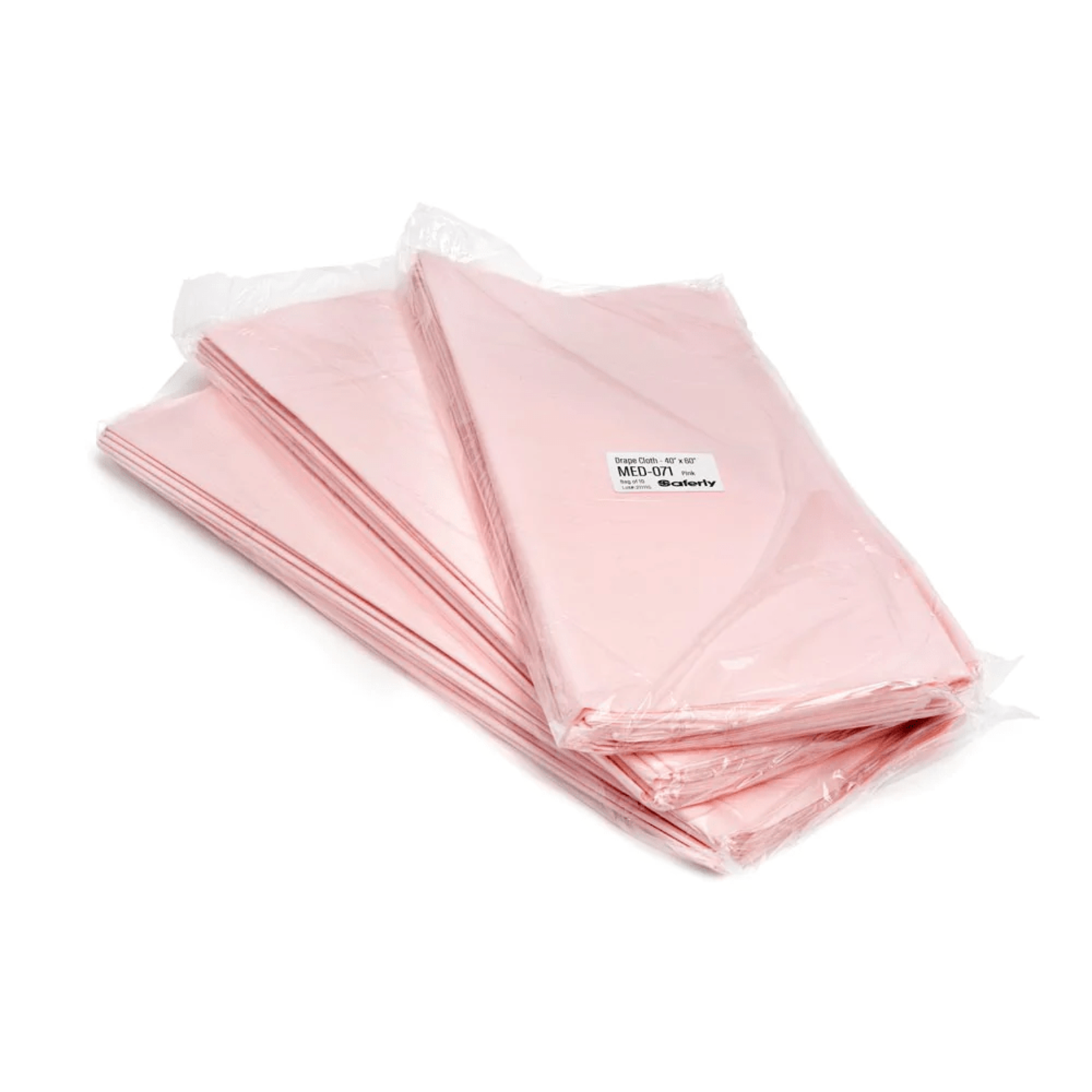 SAFERLY DRAPE SHEETS PINK (40"X60") DISPOSABLE PKG OF 10
