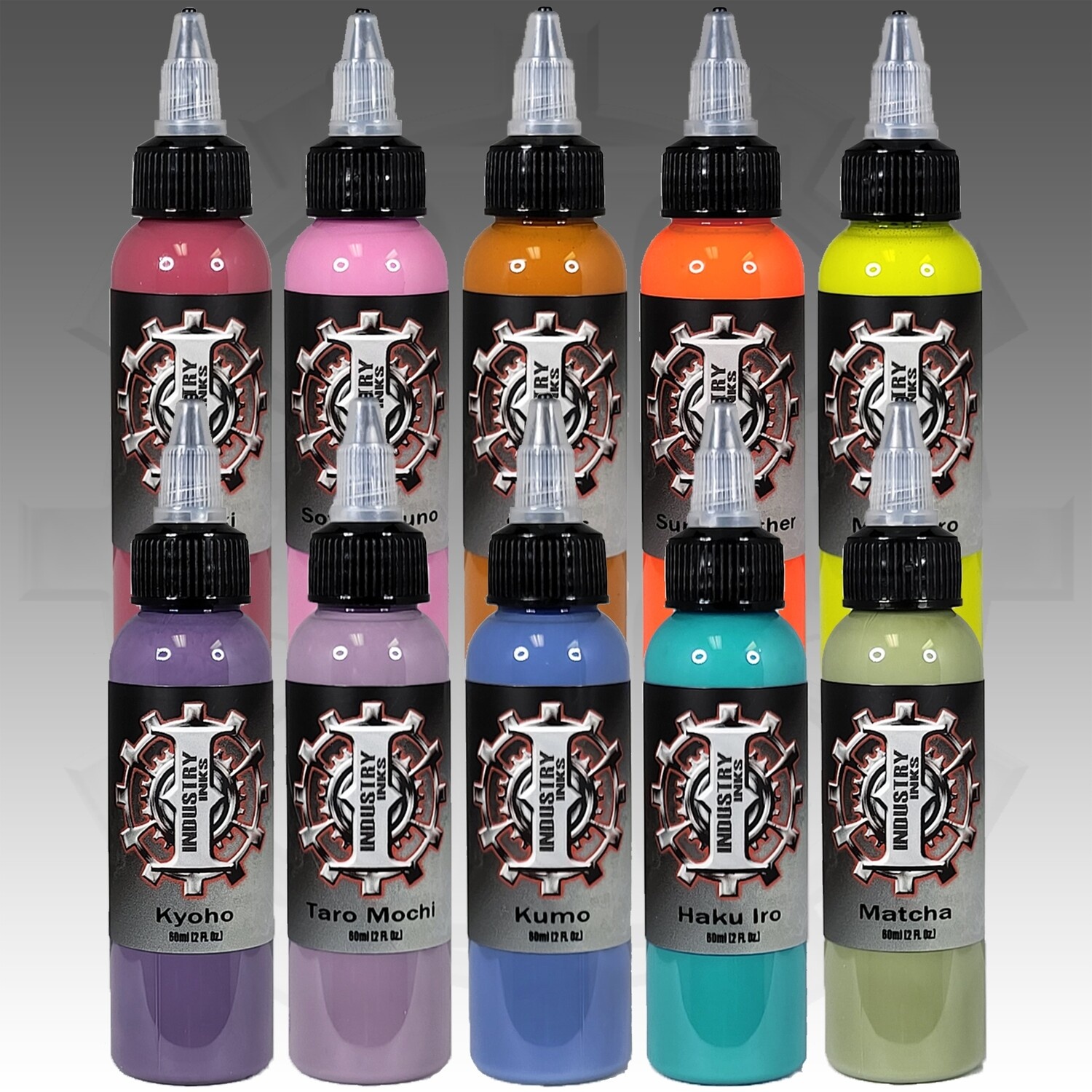 Color Light Ink INDUSTRY INKS ANIME COLOR SET LIGHT 1OZ - Anarchy Tattoo Supplies