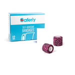 SAFERLY COHESIVE BANDAGES - PINK LEOPARD BOX OF 12 ROLLS