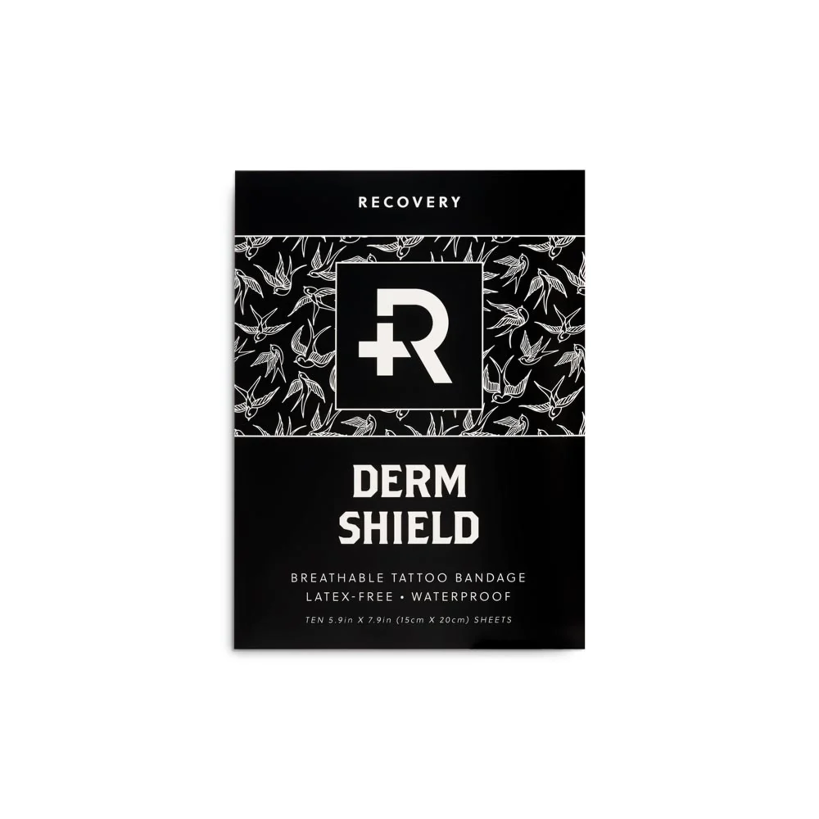 RECOVERY DERM SHIELD – TATTOO ADHESIVE FILM – 5.9" X 7.9" SHEET PACK