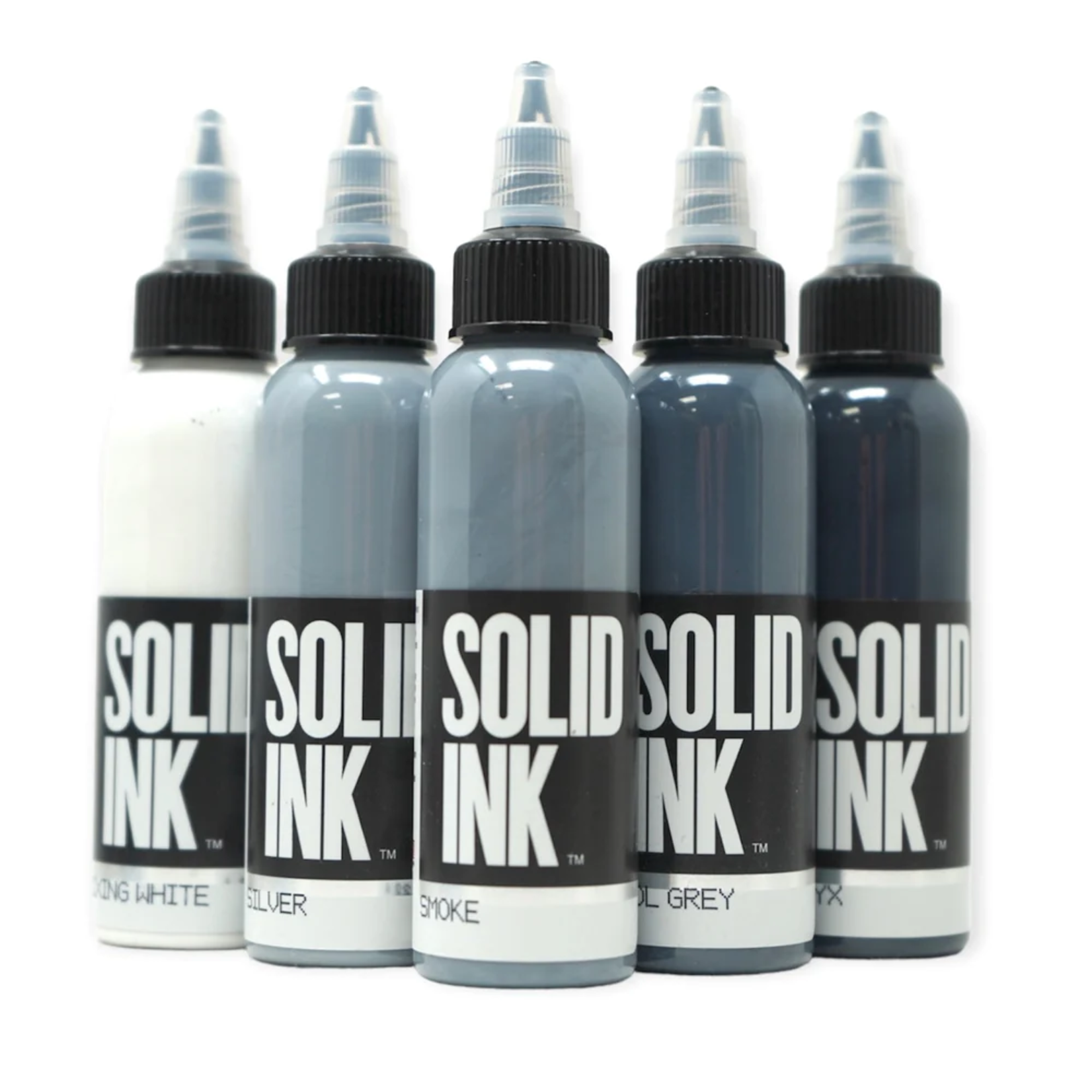 SOLID INK OPAQUE GREY SET 4OZ 5 BOTTLES