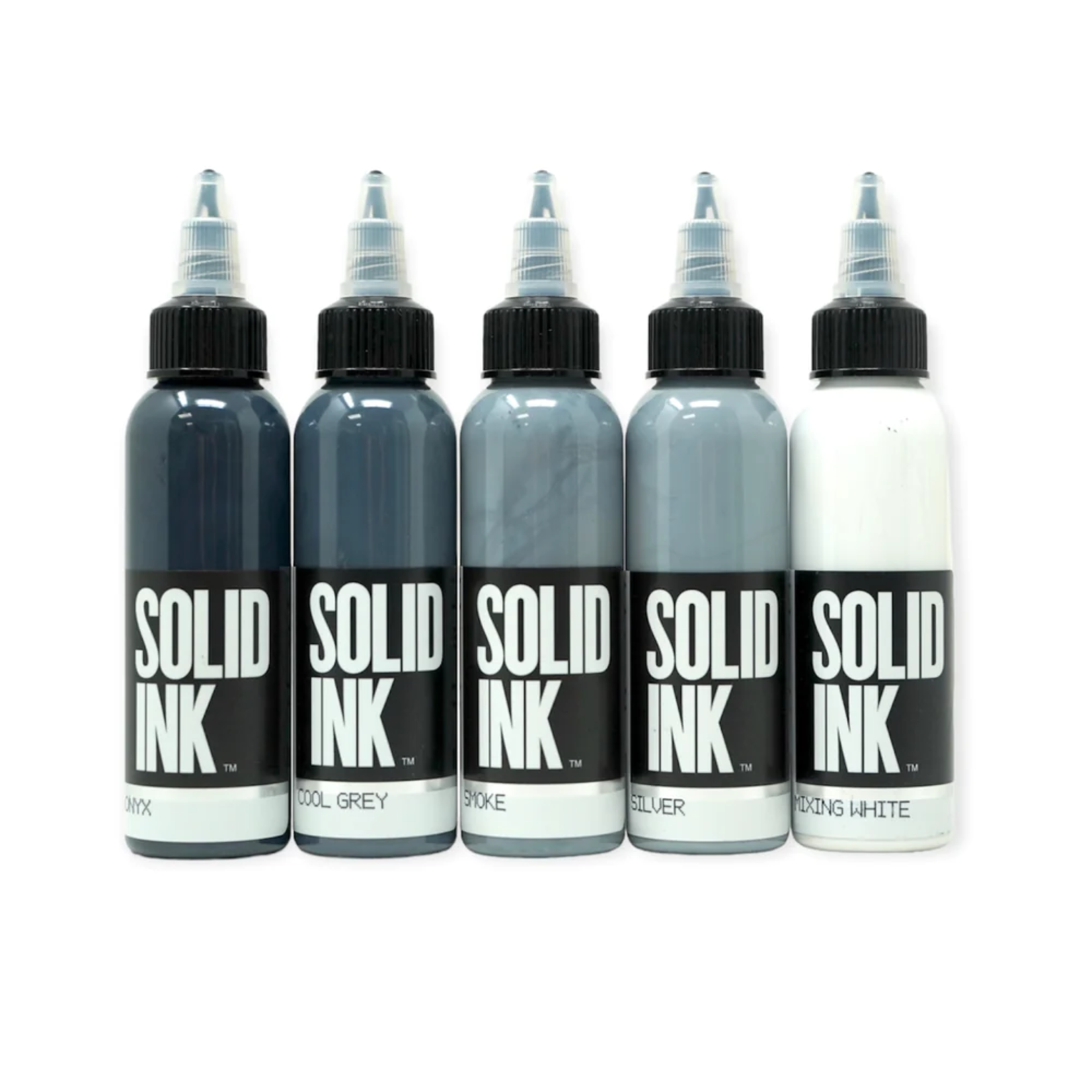 SOLID INK OPAQUE GREY SET 4OZ 5 BOTTLES