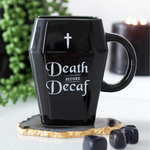 ANARCHY TATTOO SUPPLIES GOTHIC DEATH BEFORE DECAF COFFIN MUG