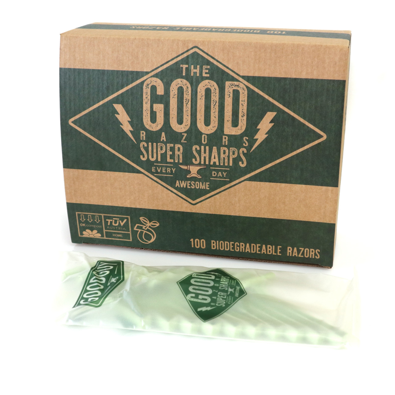 GOODGUY THE GOOD BIODEGRADABLE RAZORS - SUPER SHARPS 100/box