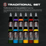 INDUSTRY INKS TRADITIONAL COLOUR  SET - 1OZ
