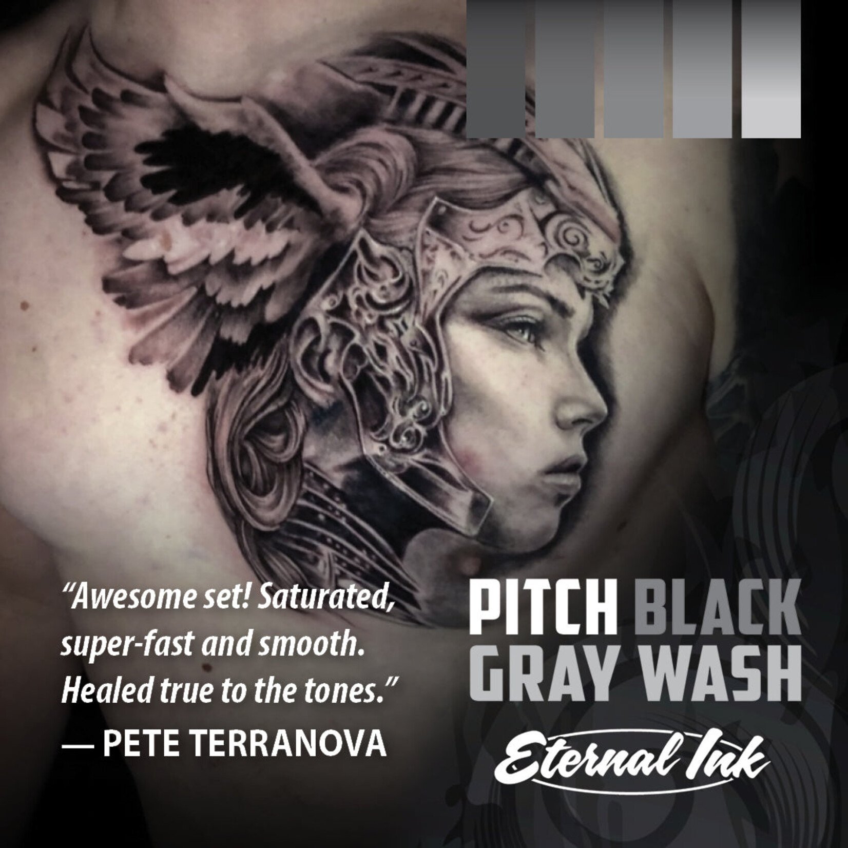 ETERNAL INK ETERNAL INK PITCH BLACK GRAY WASH SET - 1OZ
