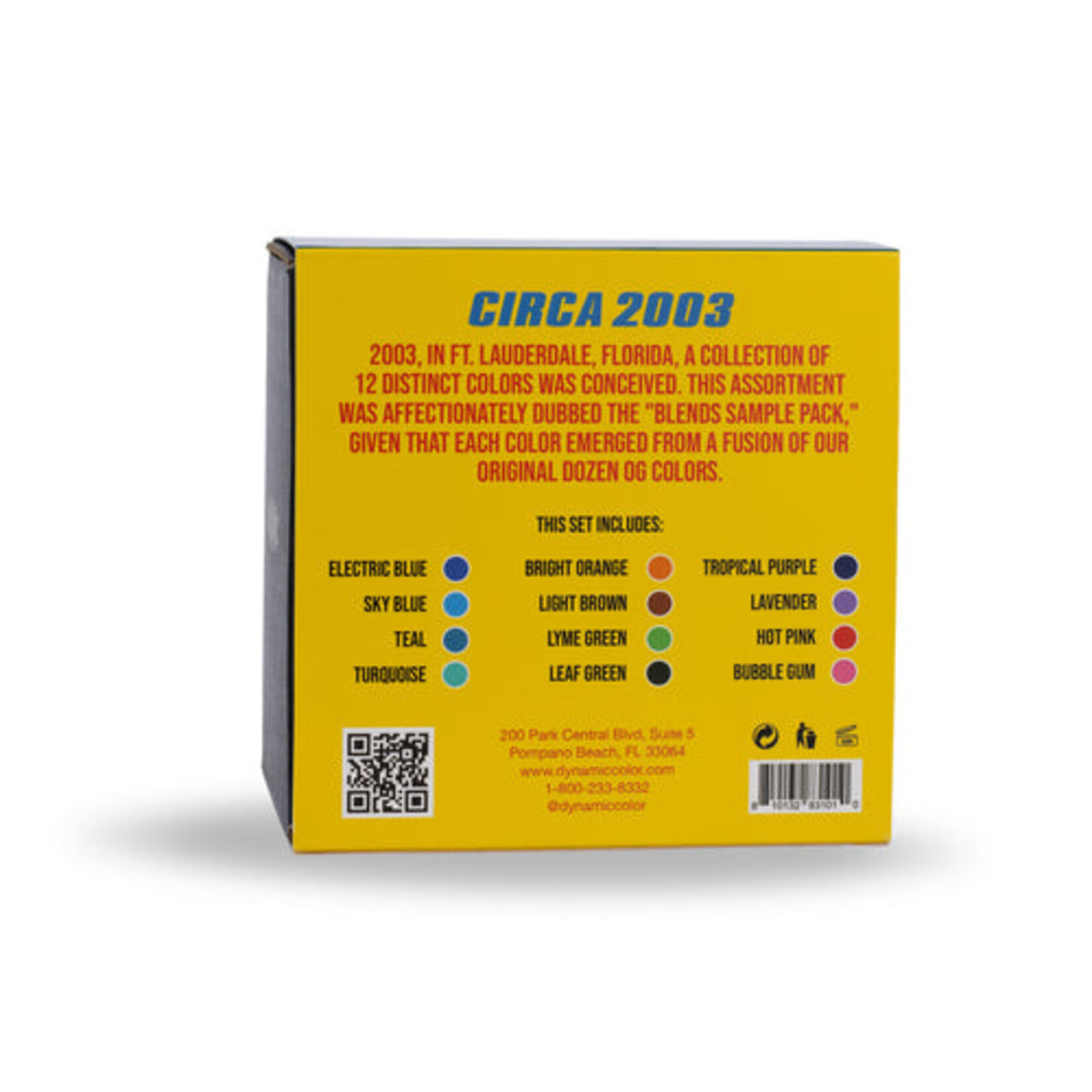 DYNAMIC INK CIRCA 2003 TATTOO INK 12 BOTTLE COLOR SET - 1 oz