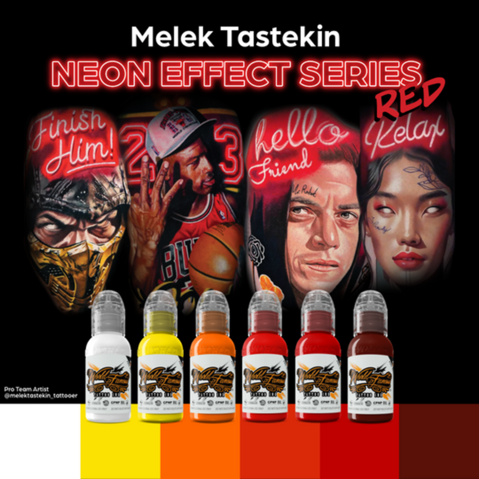 WORLD FAMOUS MELEK TASTEKIN RED NEON EFFECT SERIES