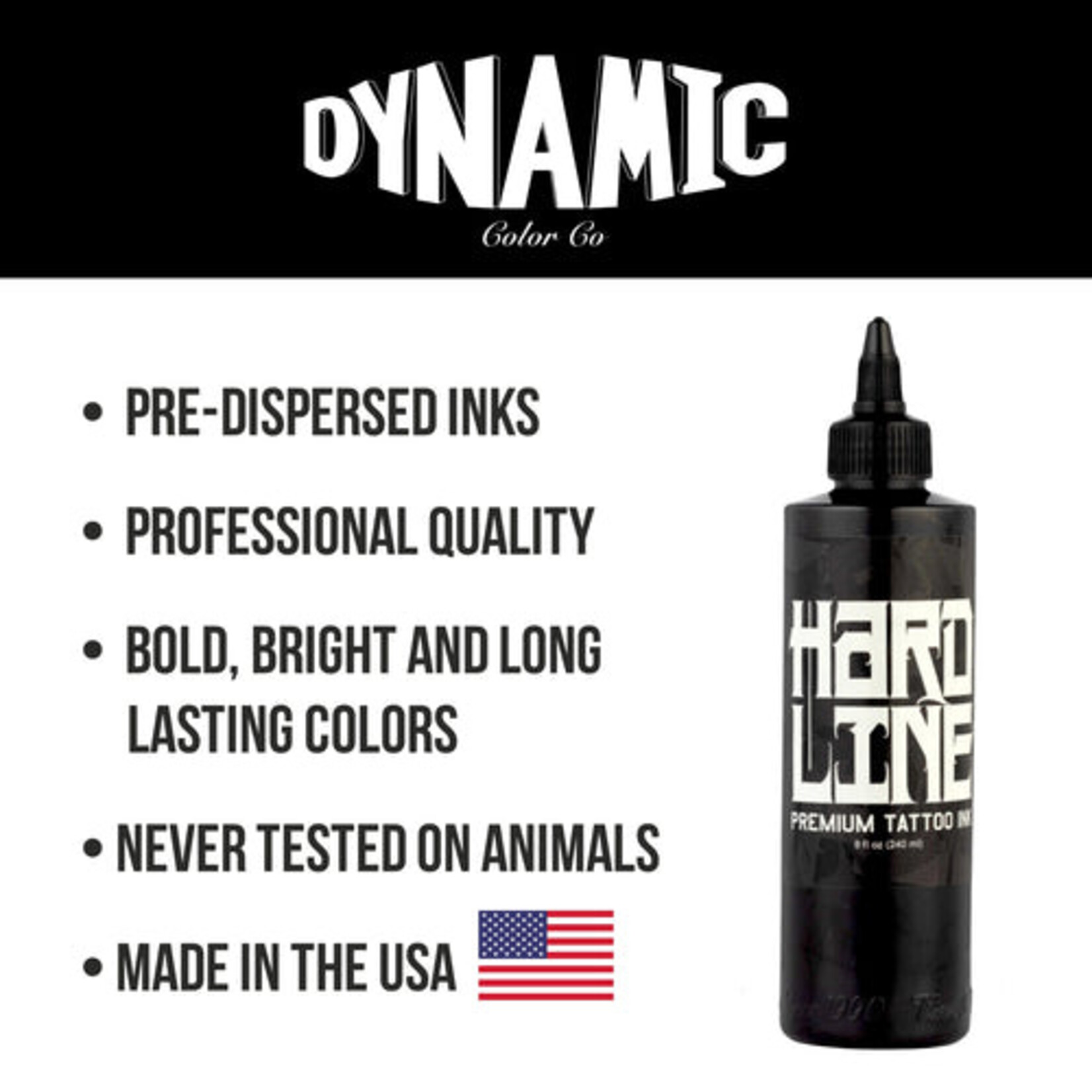 DYNAMIC INK BLACK HARDLINE 8OZ