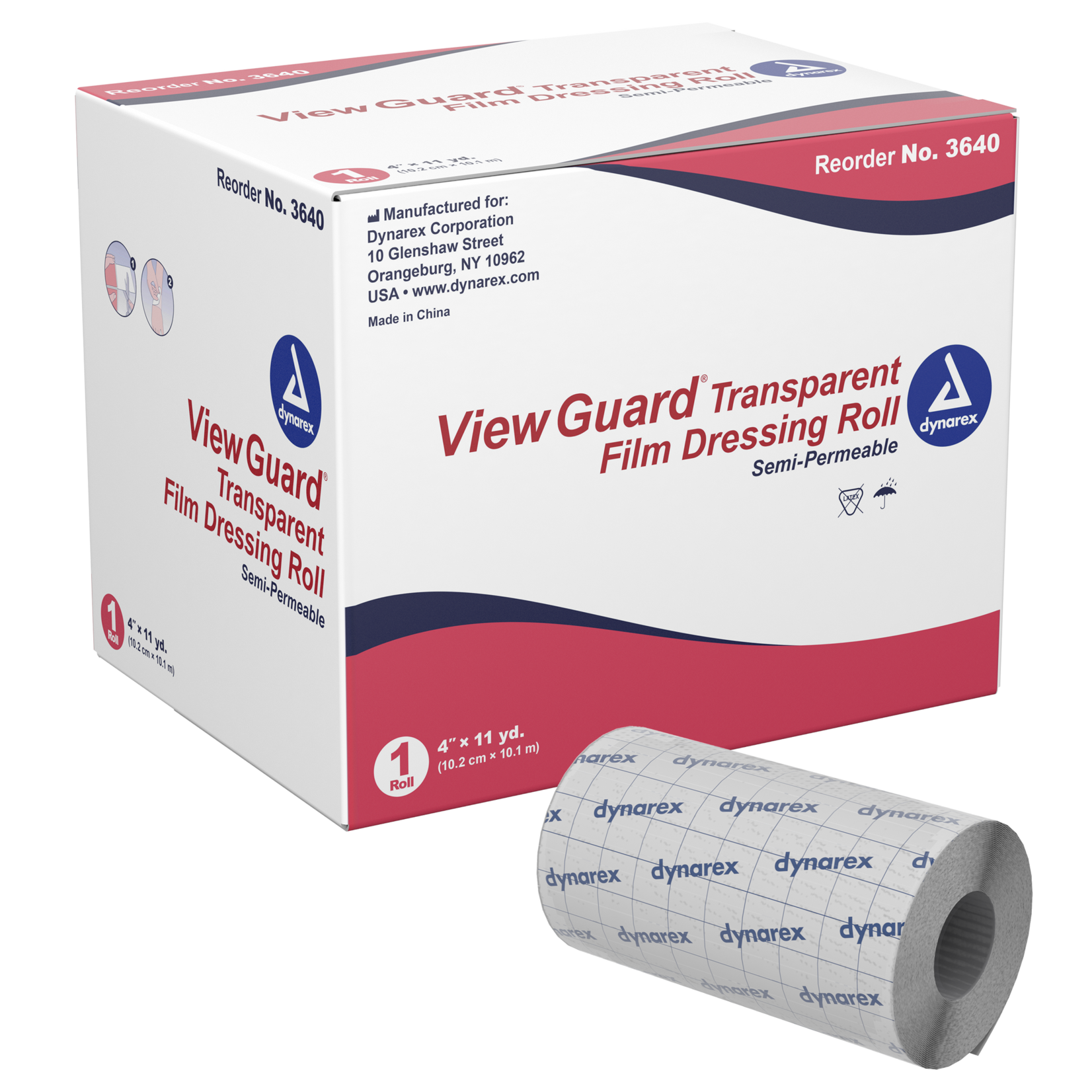 DYNAREX VIEW GUARD TRANSPARENT DRESSING ROLLS