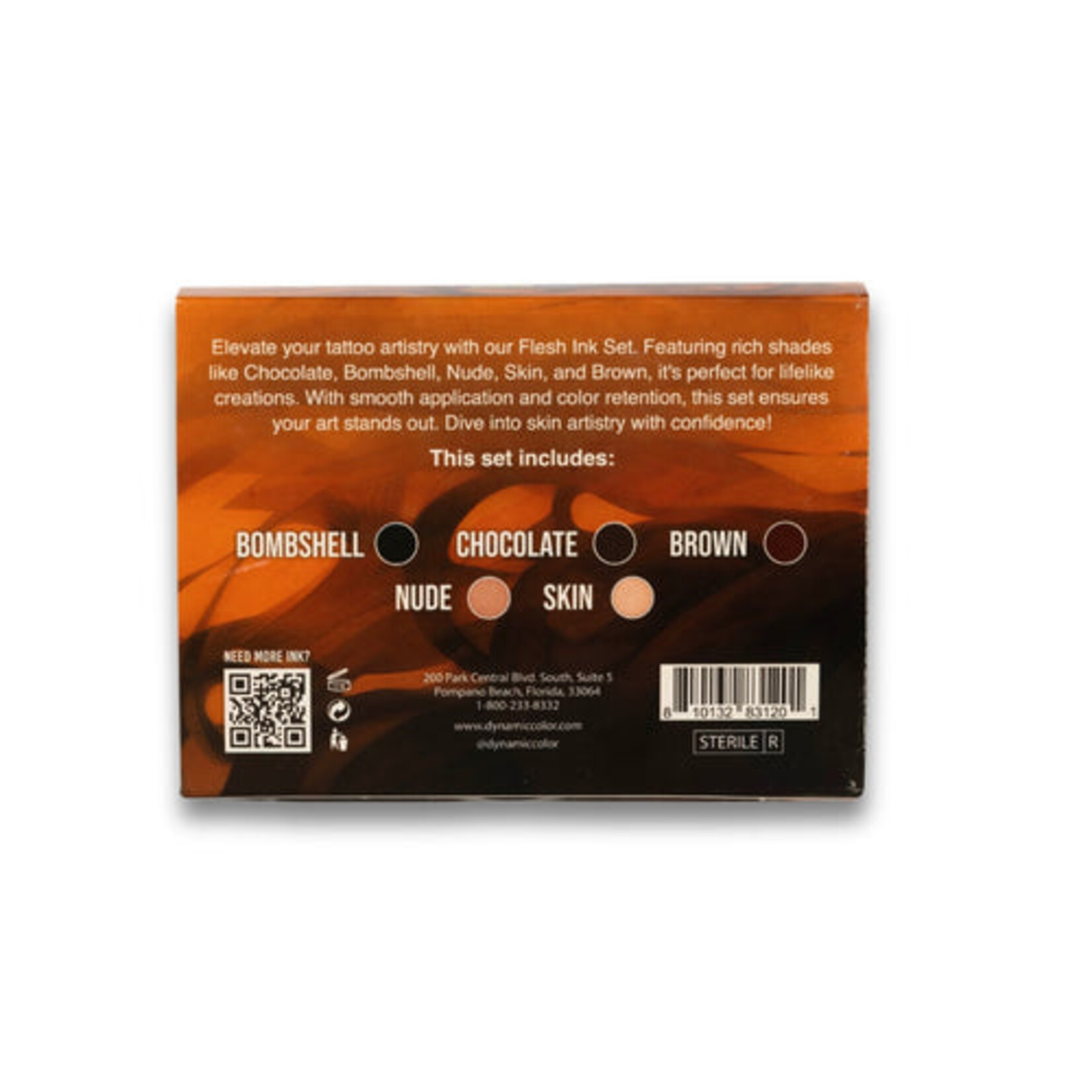 DYNAMIC INK PLATINUM FLESH 1OZ 5 BOTTLE COLOR SET