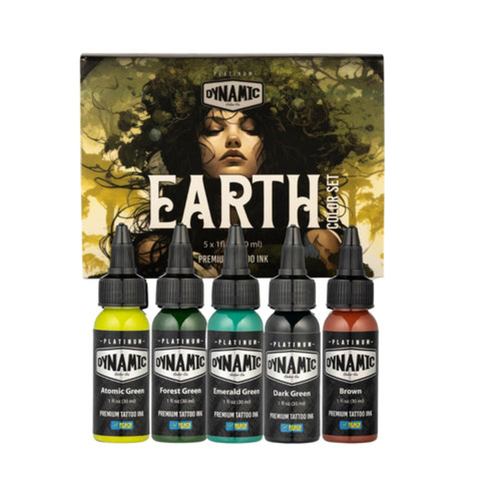 DYNAMIC INK PLATINUM EARTH 1OZ 5 BOTTLE COLOR SET