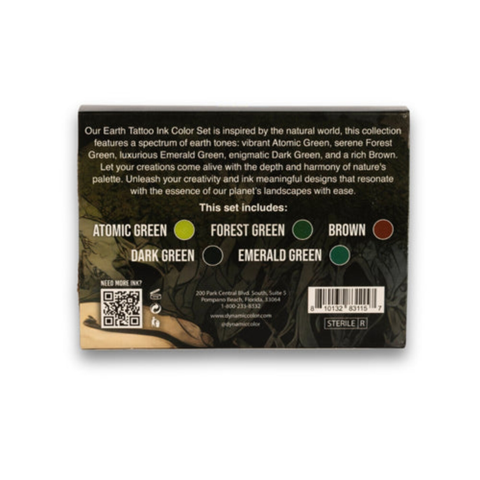 DYNAMIC INK PLATINUM EARTH 1OZ 5 BOTTLE COLOR SET