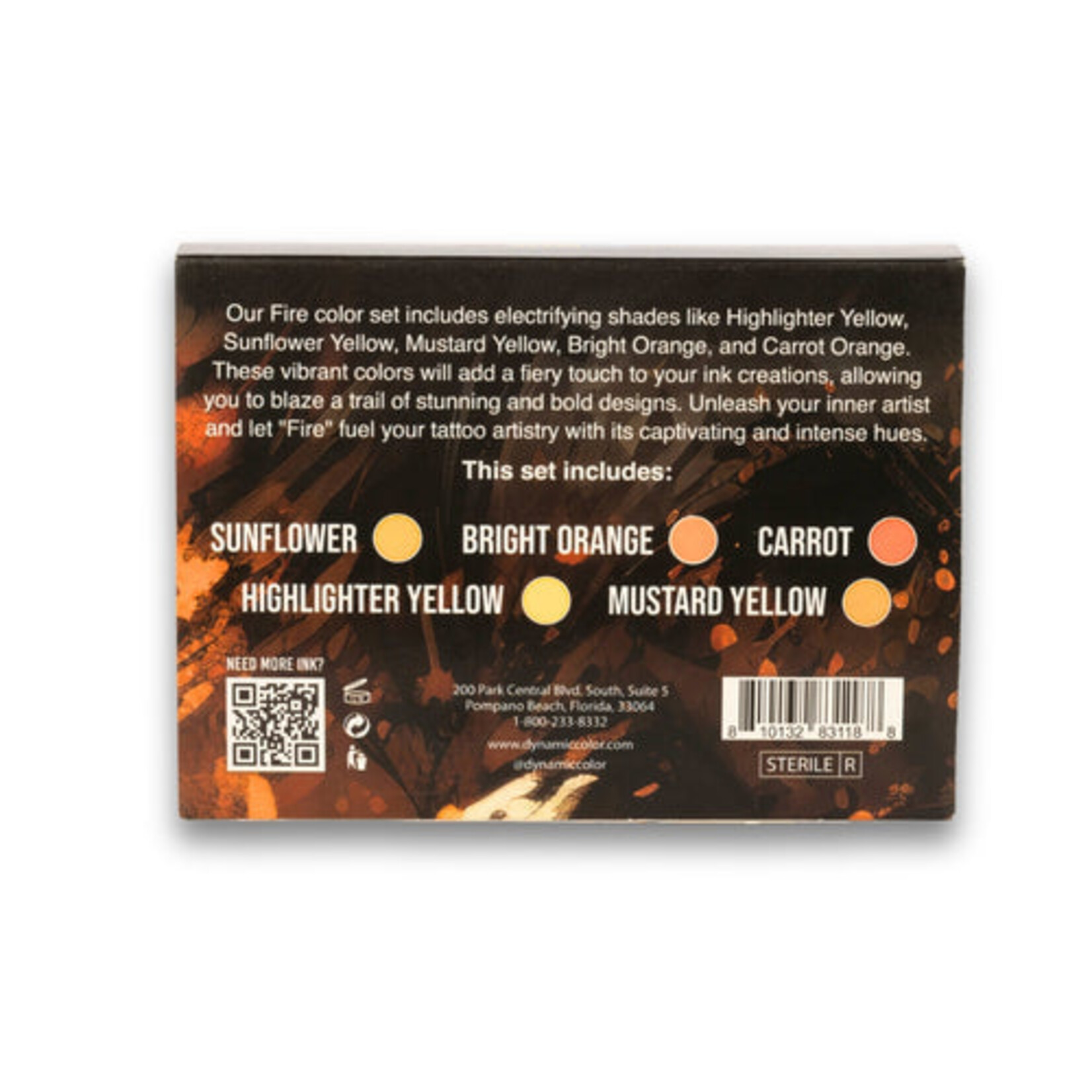 DYNAMIC INK PLATINUM FIRE 1OZ 5 BOTTLE COLOR SET