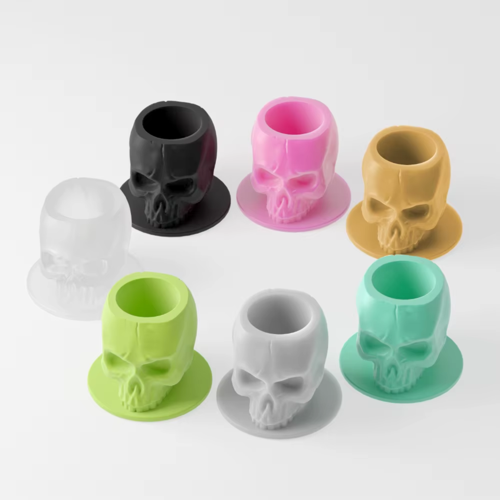 ULTRA SOFT SILICONE SKULLS INK CUPS