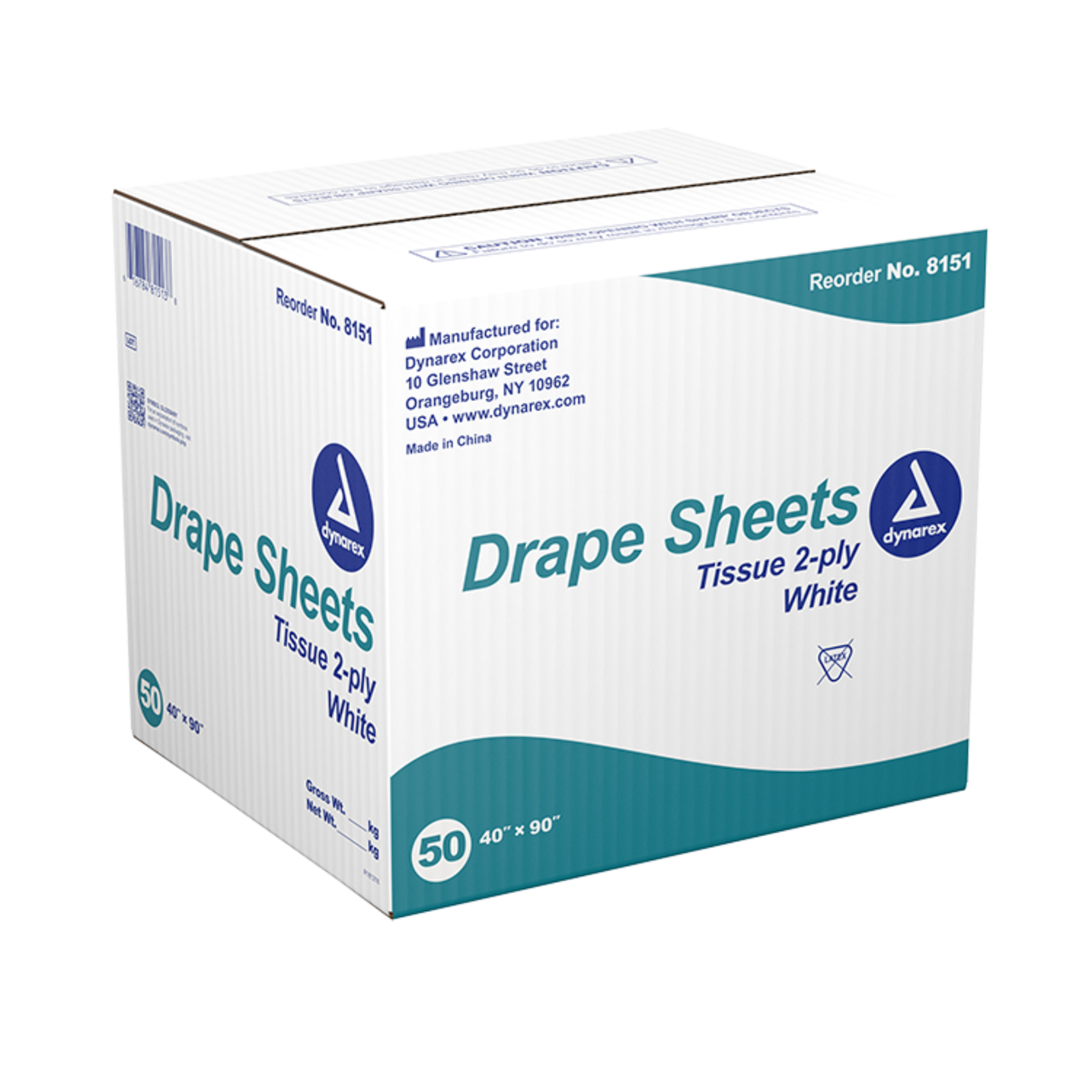 DYNAREX DRAPE SHEETS 40"x90" WHITE