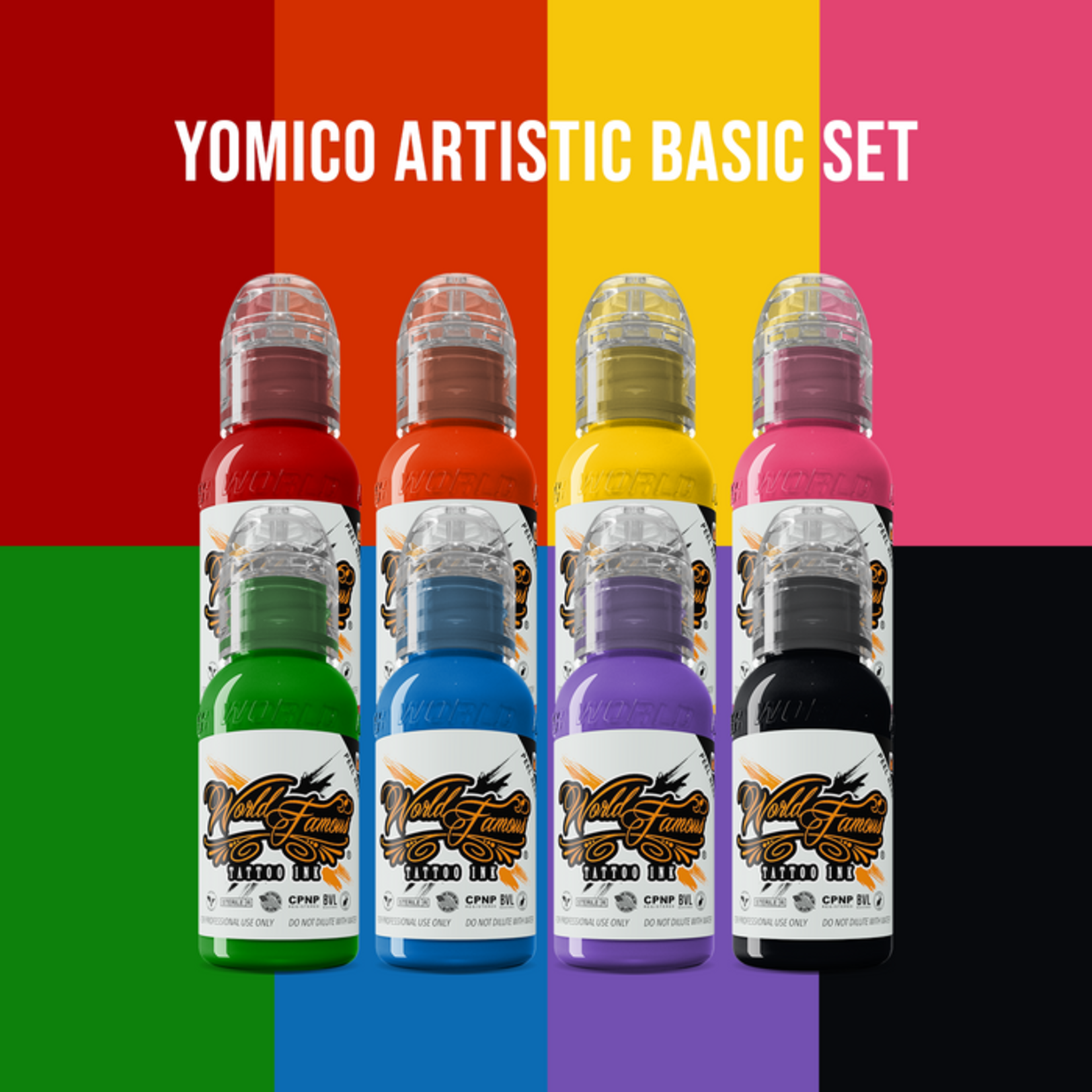 WORLD FAMOUS TATTOO INK - YOMICO MORENO ARTISTIC BASIC SET 1OZ
