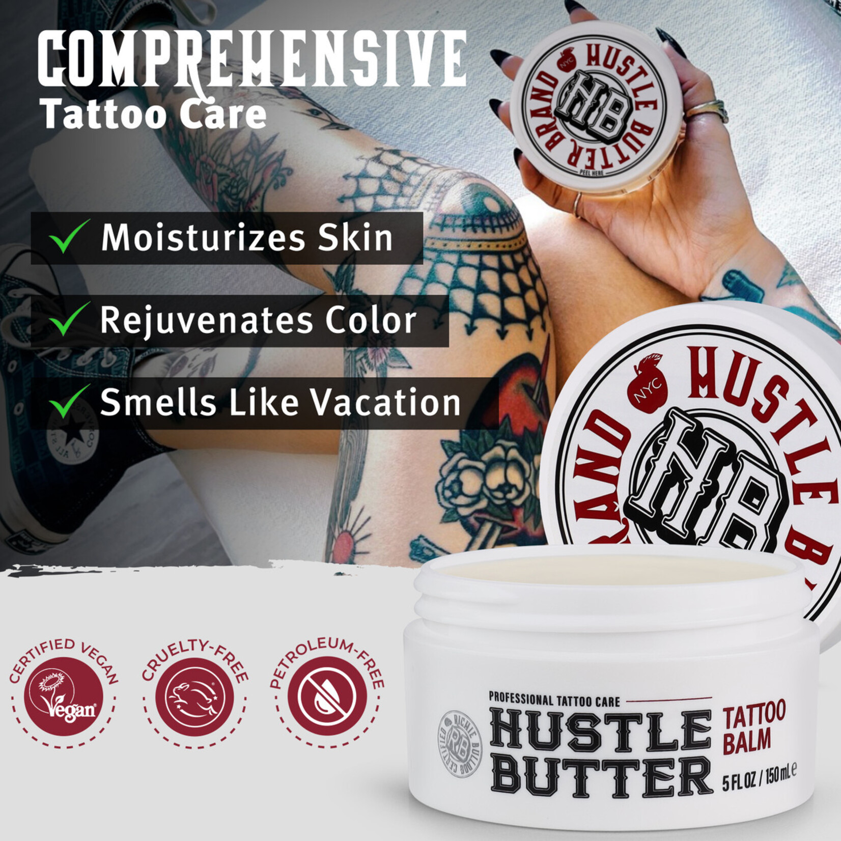 HUSTLE BUTTER DELUXE TATTOO BALM – 5OZ
