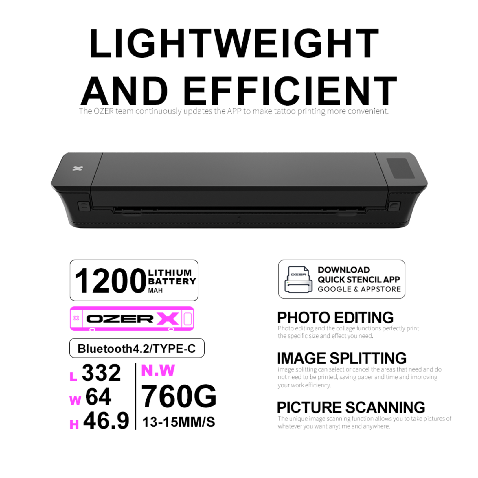 OZER X QUICK WIRELESS STENCIL PRINTER