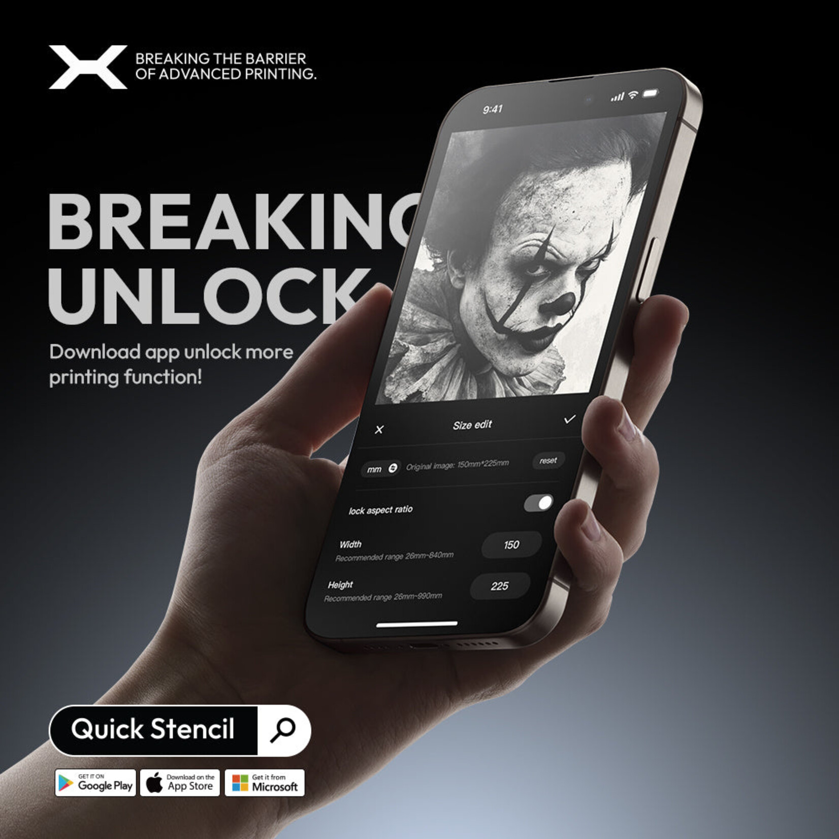 OZER X QUICK WIRELESS STENCIL PRINTER