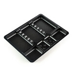 TATTOO DISPOSABLE INSTRUMENT TRAYS - 25 PIECES BLACK