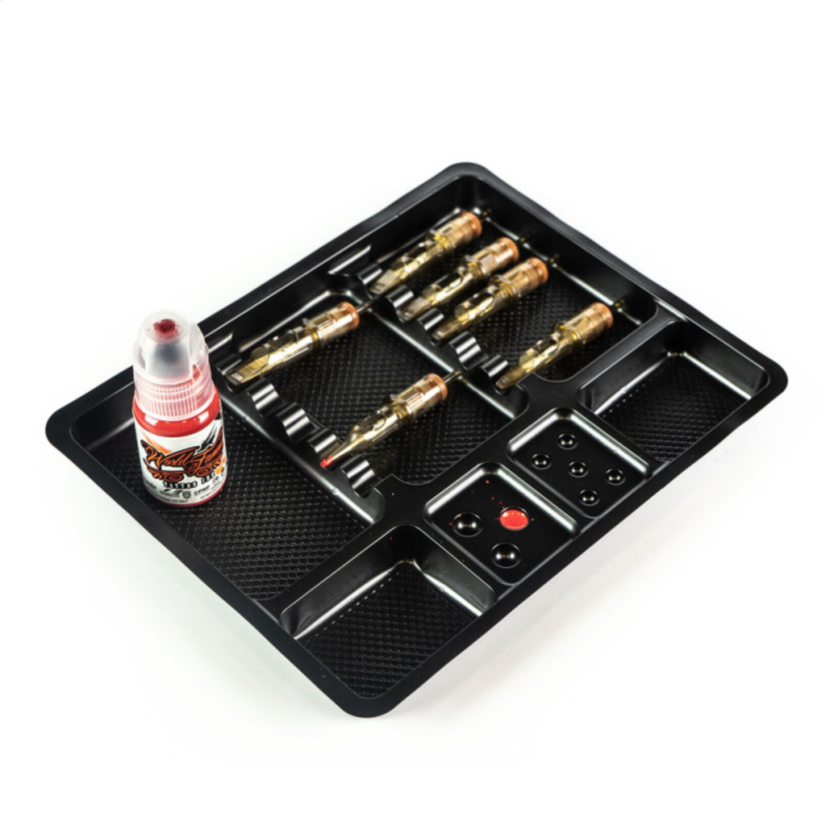 TATTOO DISPOSABLE INSTRUMENT TRAYS - 25 PIECES BLACK