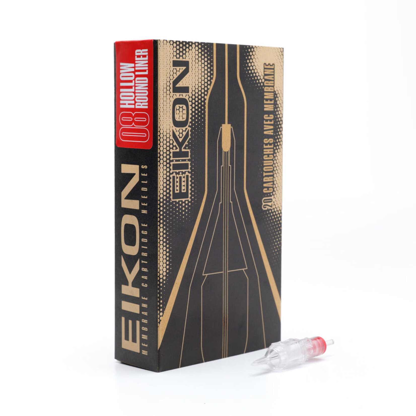 EIKON CARTRIDGES - HOLLOW ROUND LINERS LONG TAPER 0.35MM